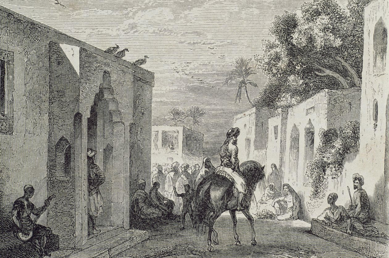 Bir Zanzibar kasabasında sokak, 1860