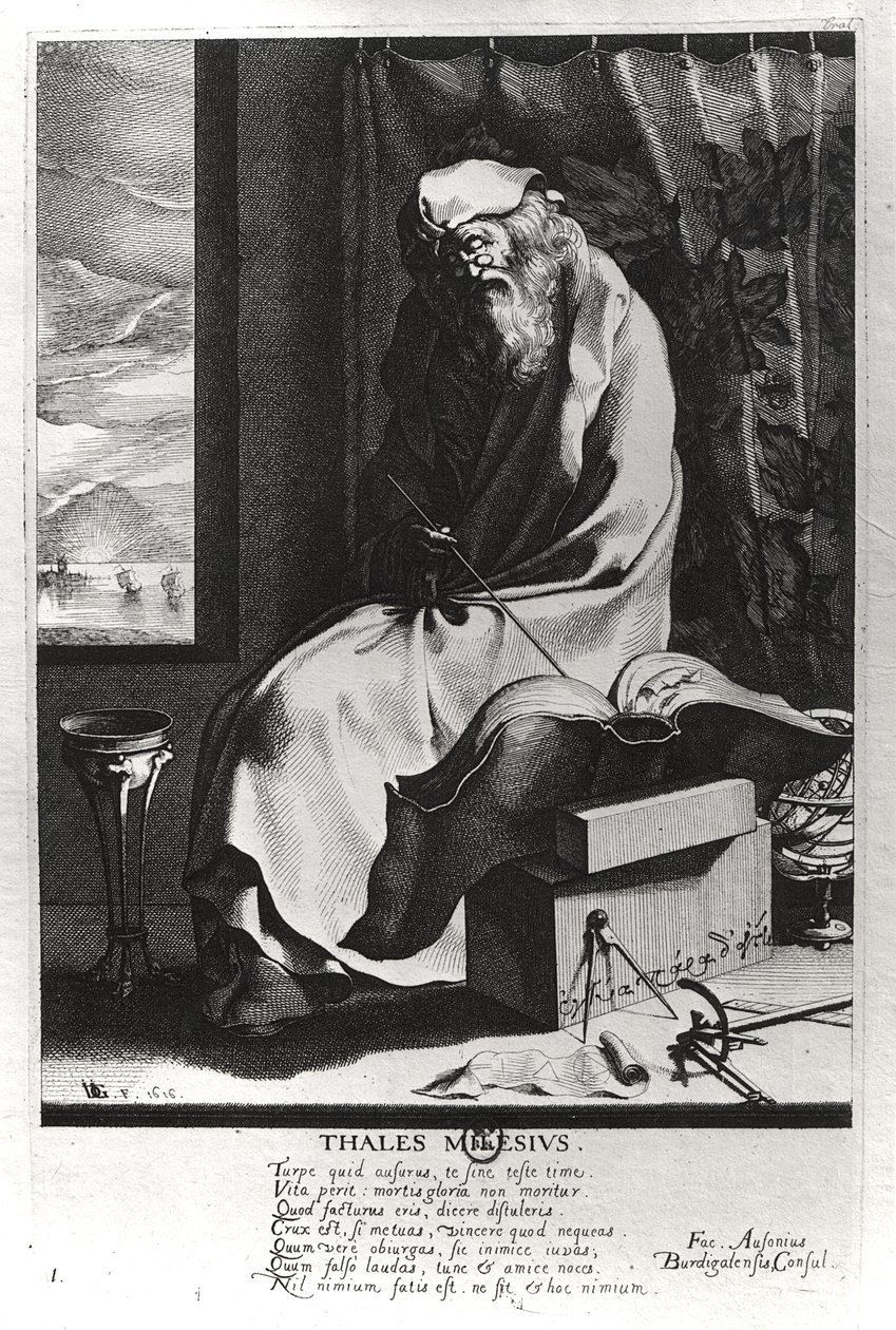 Miletli Thales (M.Ö.625-c.547) by French School