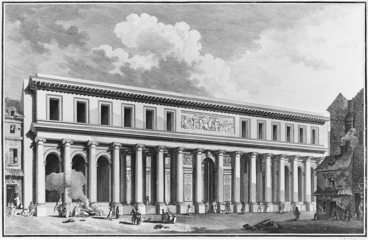Cerrahi Akademisi, Paris, gravür Claude Rene Gabriel Poulleau (d.1849) 1773 by French School