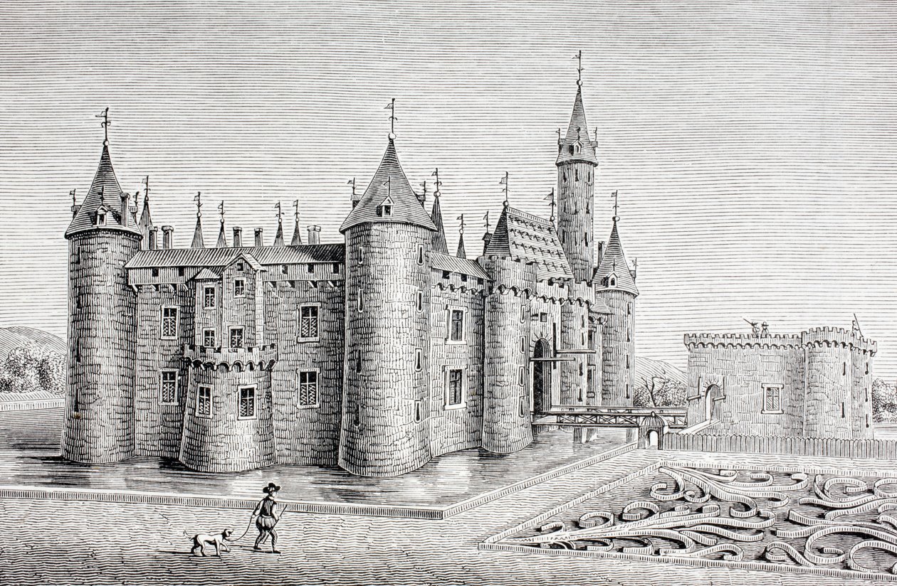 The Chateau of Rambouillet, France, after an 18th century engraving, from 