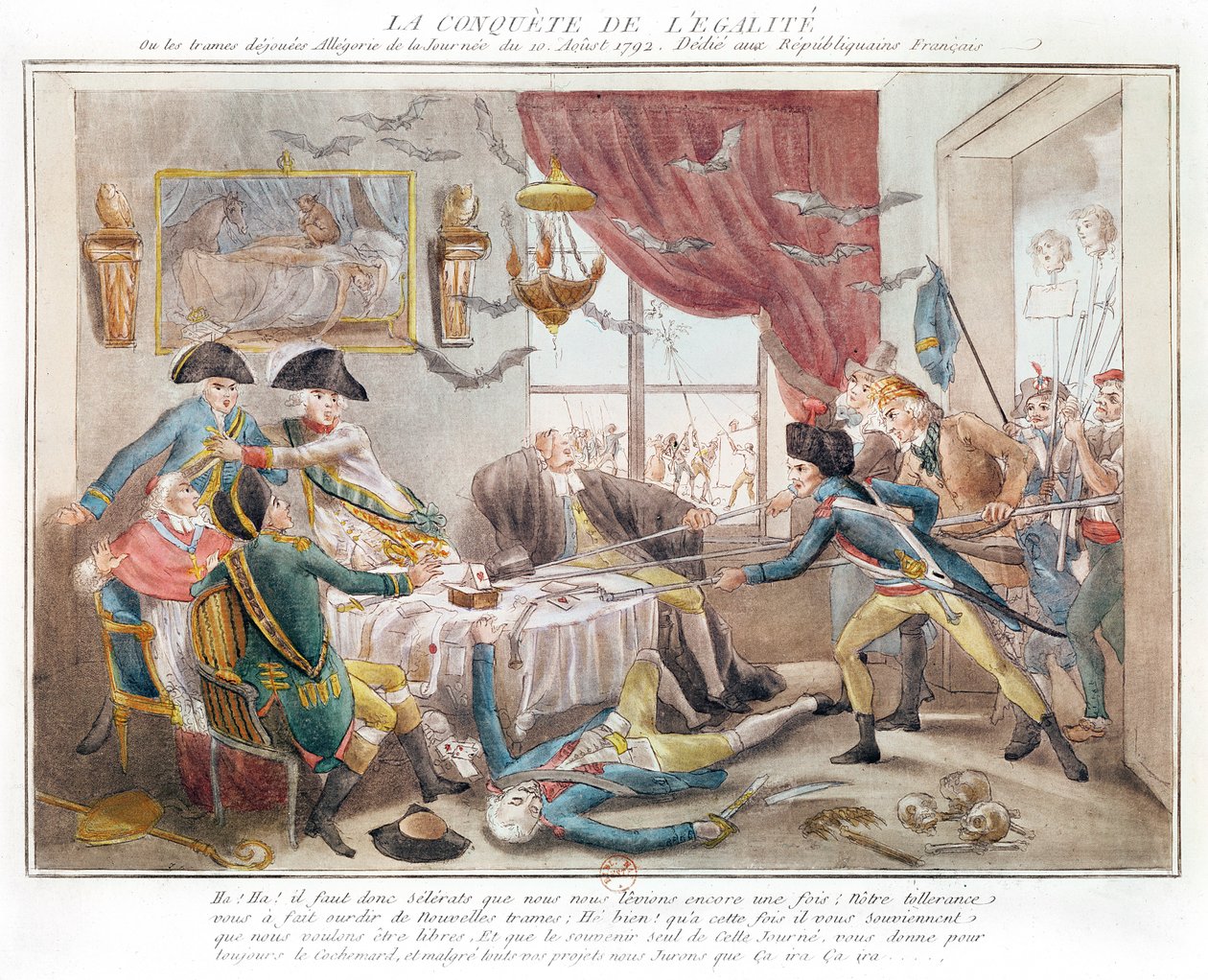 Eşitliğin Fethi (renkli gravür) by French School