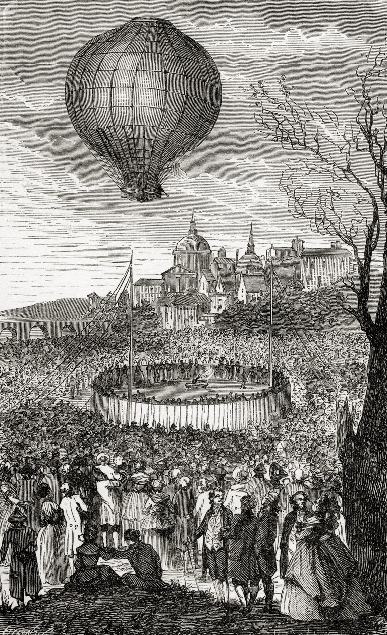 İlk Hava Yolculuğu, Paris, 21 Ekim 1783, Fulgence Marion tarafından 