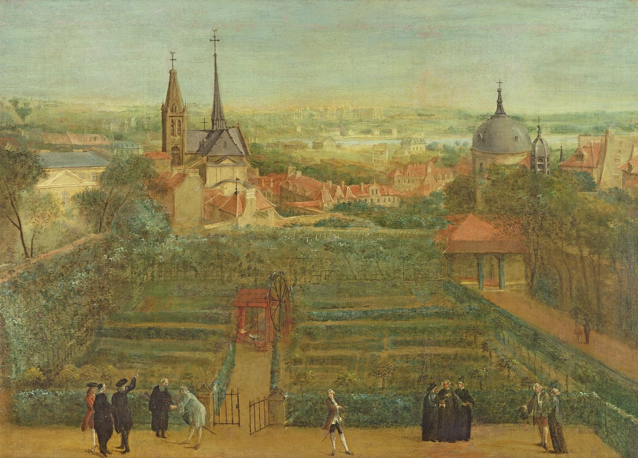 Hıristiyan Doktrini Babalarının Bahçeleri ve Aziz Victor Manastırı by French School