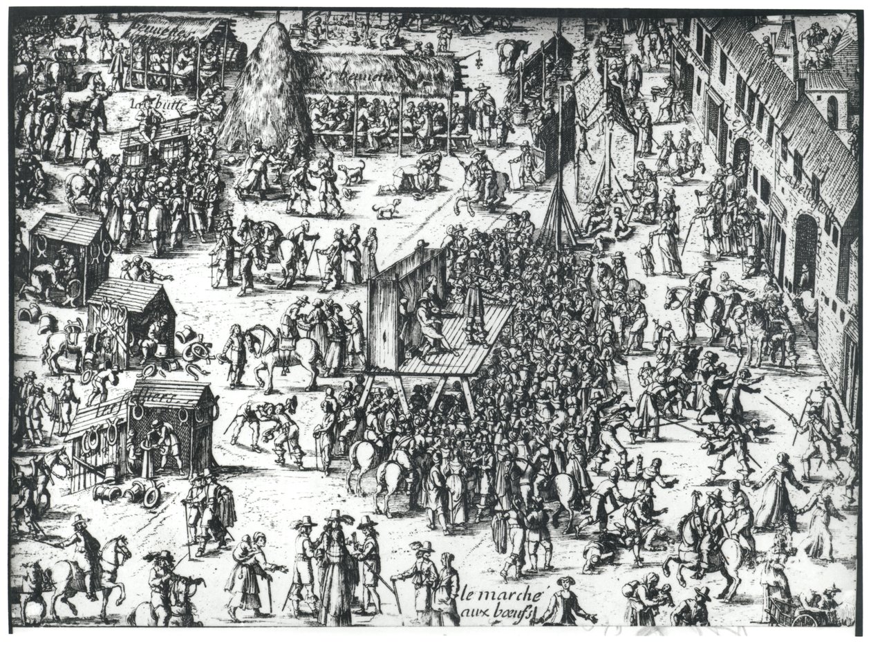 The Guilbray Fair and the Cattle Market   by French School
