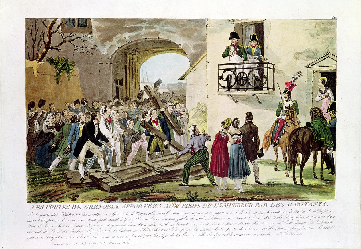 Grenoble Kapılarını İmparatorun Ayaklarına Bırakan Sakinler, 6 Mart 1815 by French School