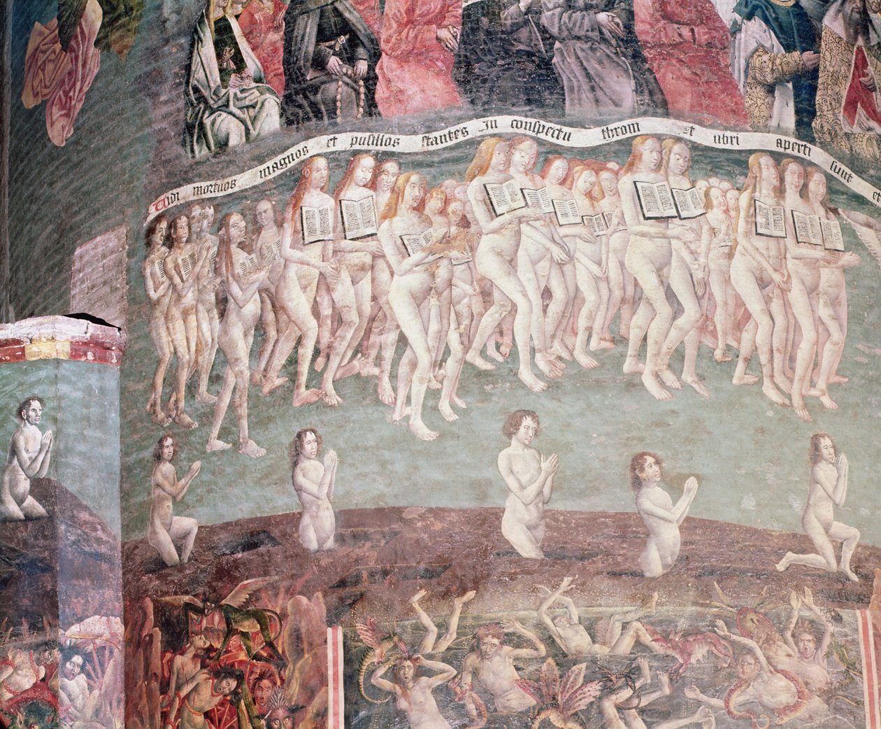 The Last Judgement: The resurrected carrying the book of their life around their necks  (detail) by French School