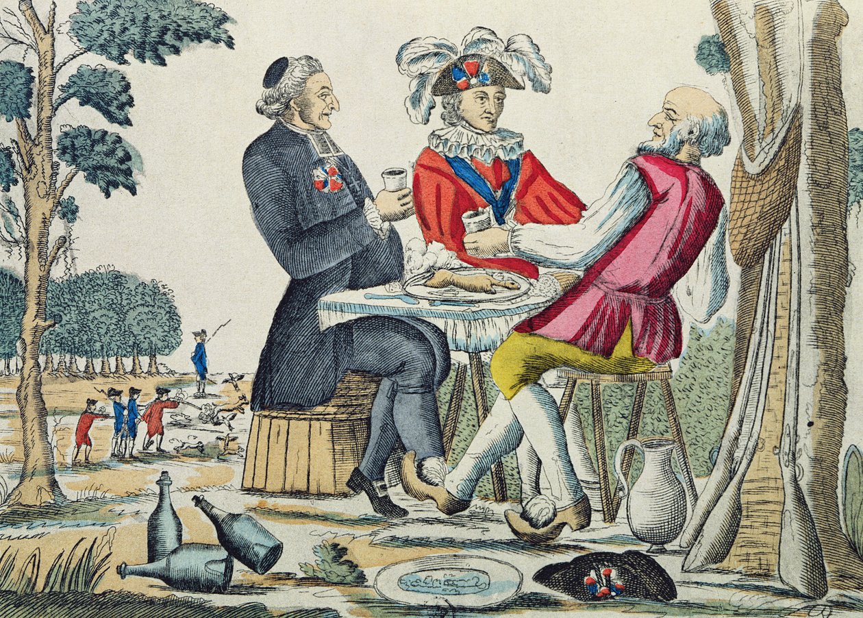 Yurtsever Snack, Üç Zümrenin Yeniden Birleşmesi, 4 Ağustos 1789 by French School