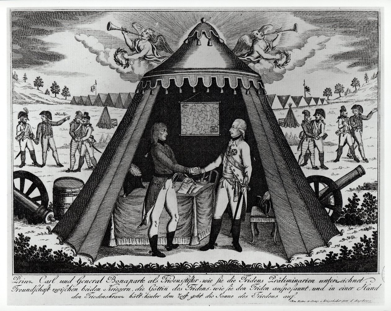 18 Ekim 1797 Campo Formio Antlaşması by French School