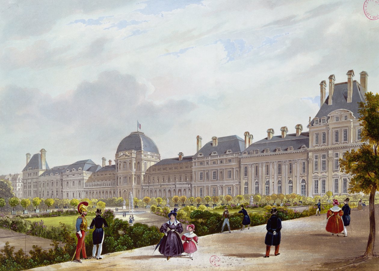 Restorasyon sırasında Tuileries by French School