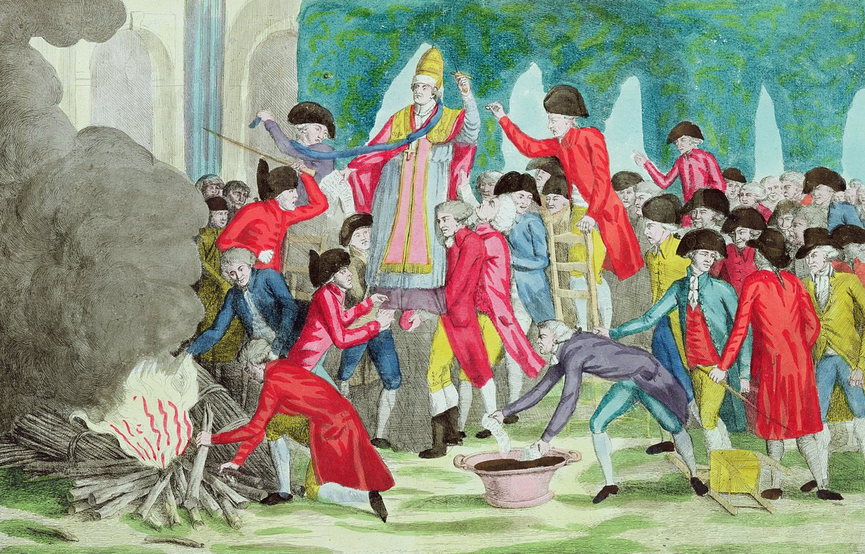 6 Nisan 1791, Palais Royale bahçesinde Papa VI. Pius