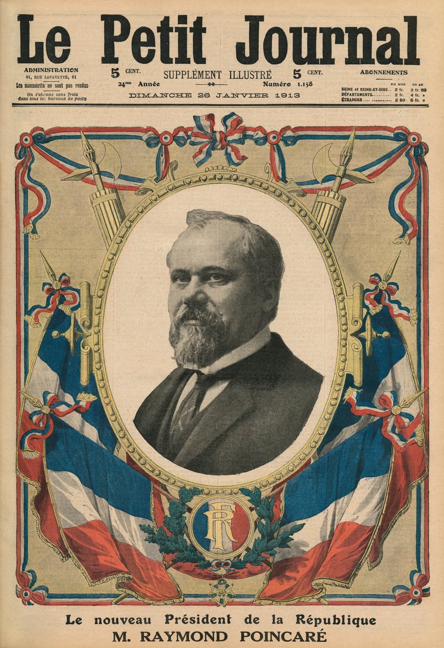 The new President of the French Republic, Raymond Poincare, front cover illustration from 