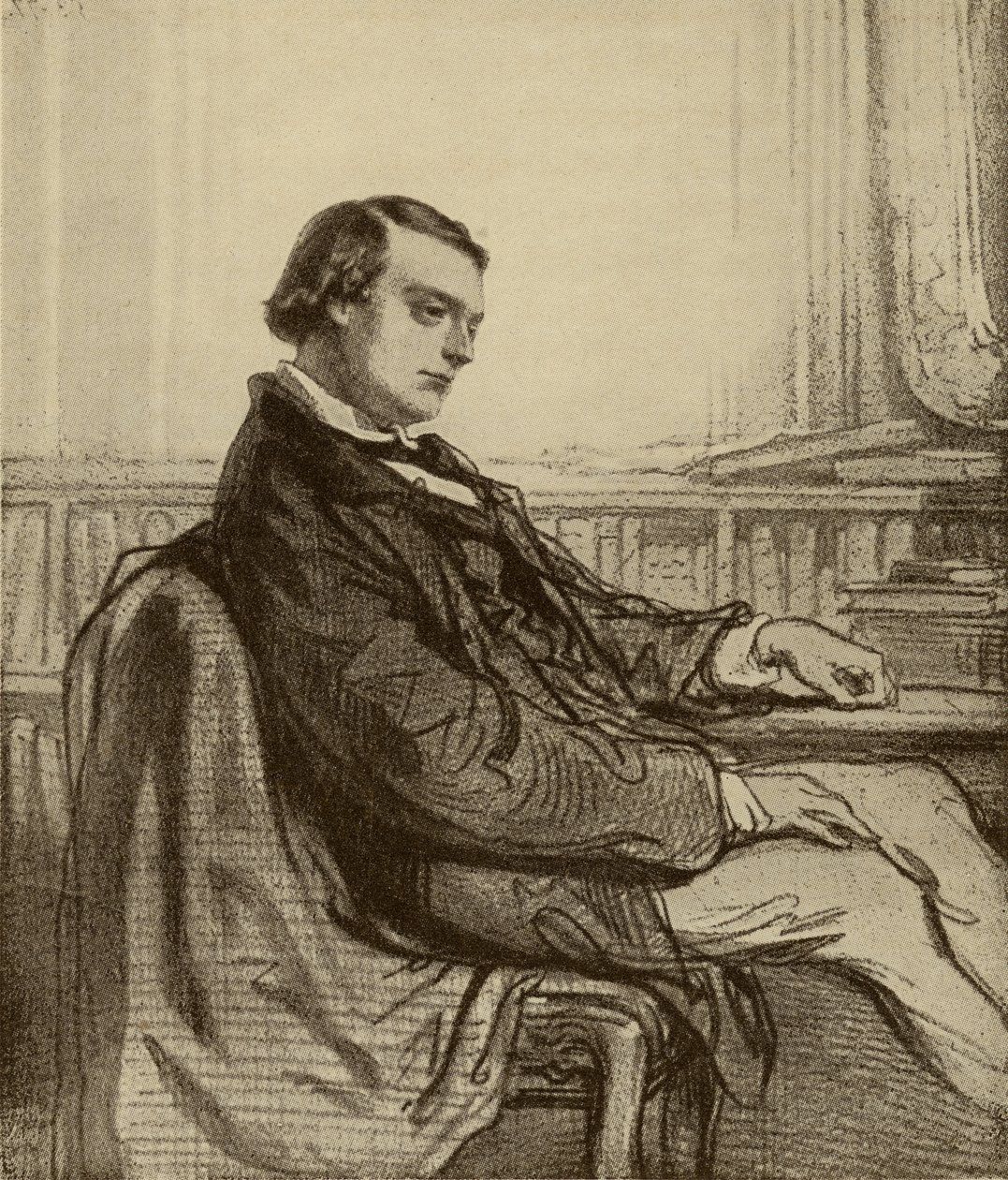 Theodore de Banville (1823-91) by French School
