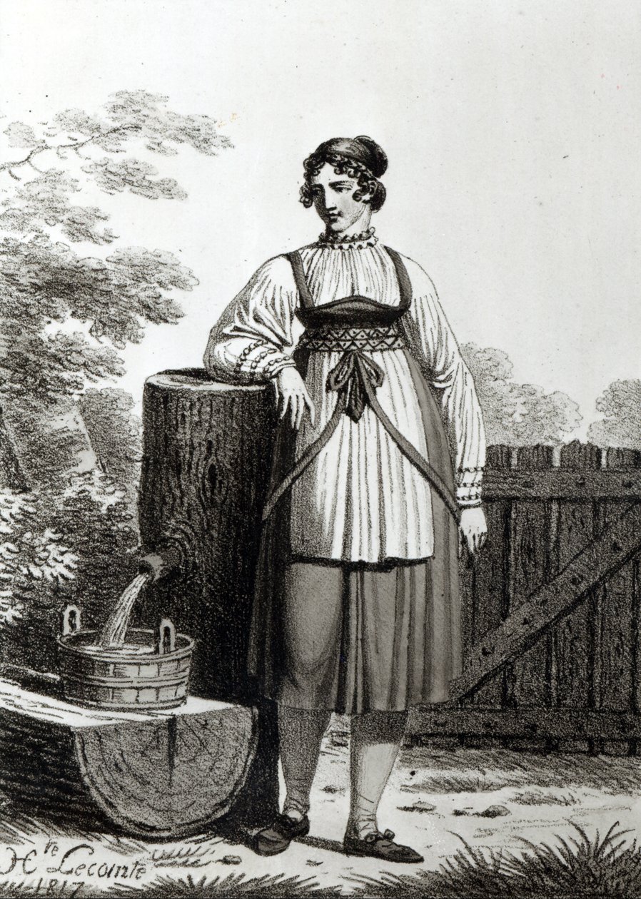 Tirolli Köylü Kızı, 1817 by French School