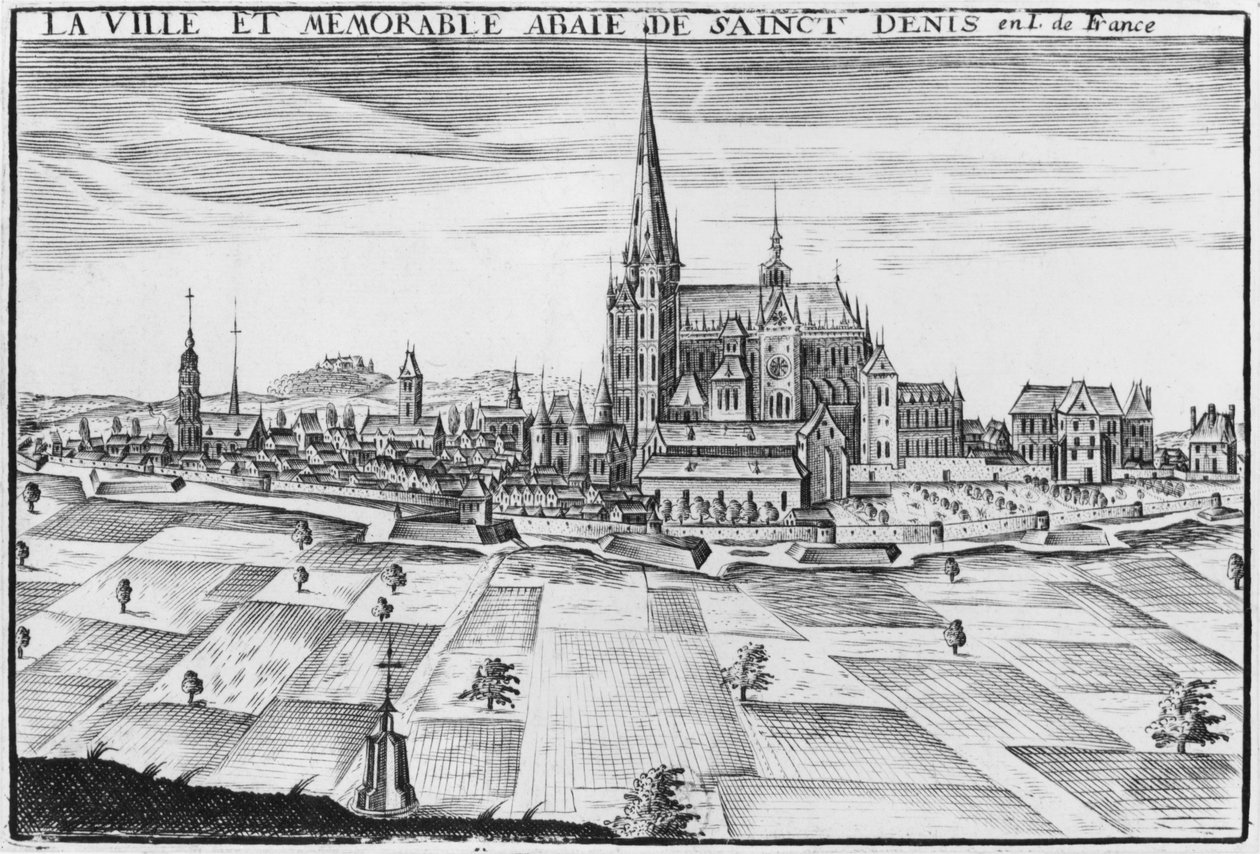 Saint-Denis kasabası ve unutulmaz manastırı by French School