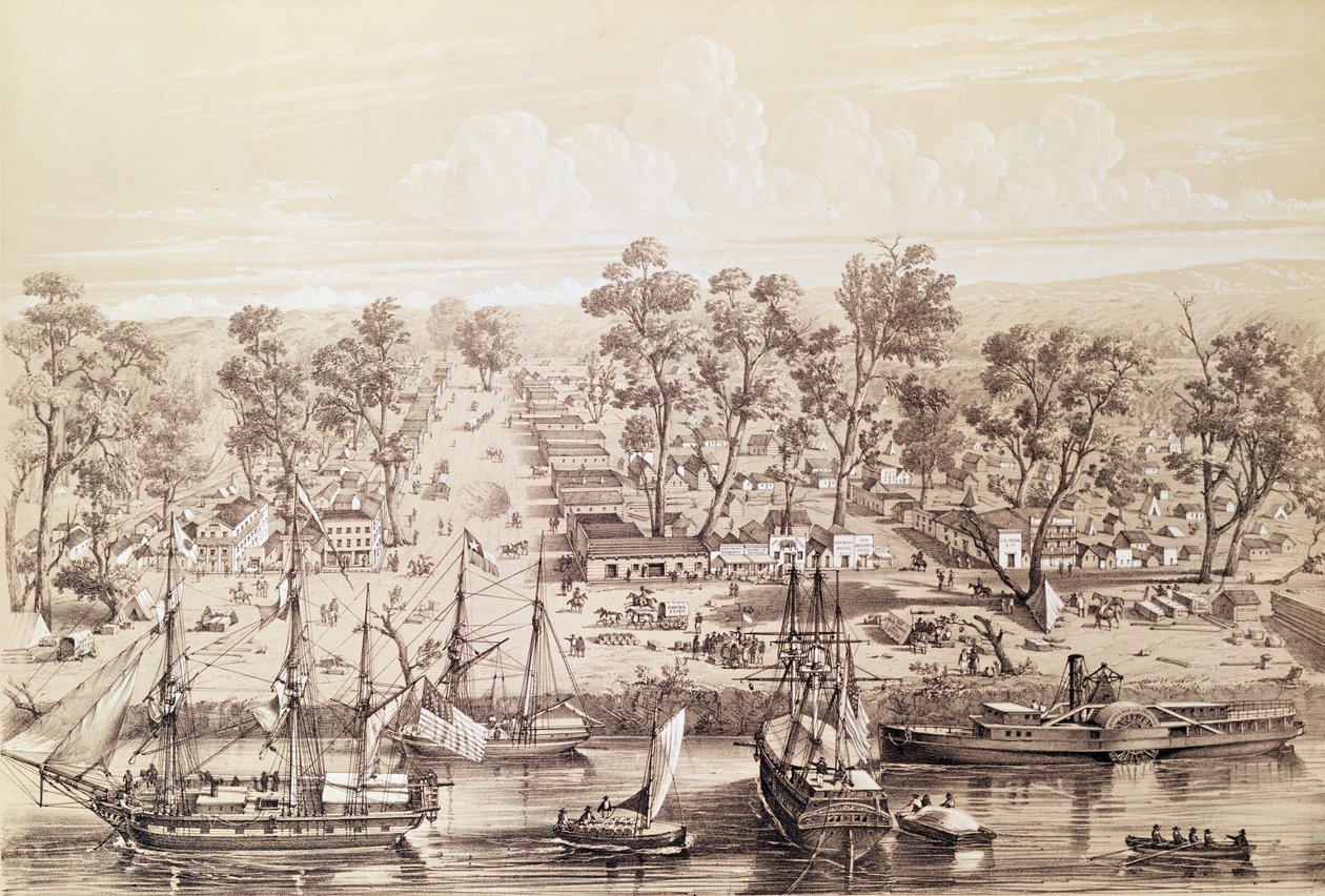 Sacramento Kasabası, 1820 by French School