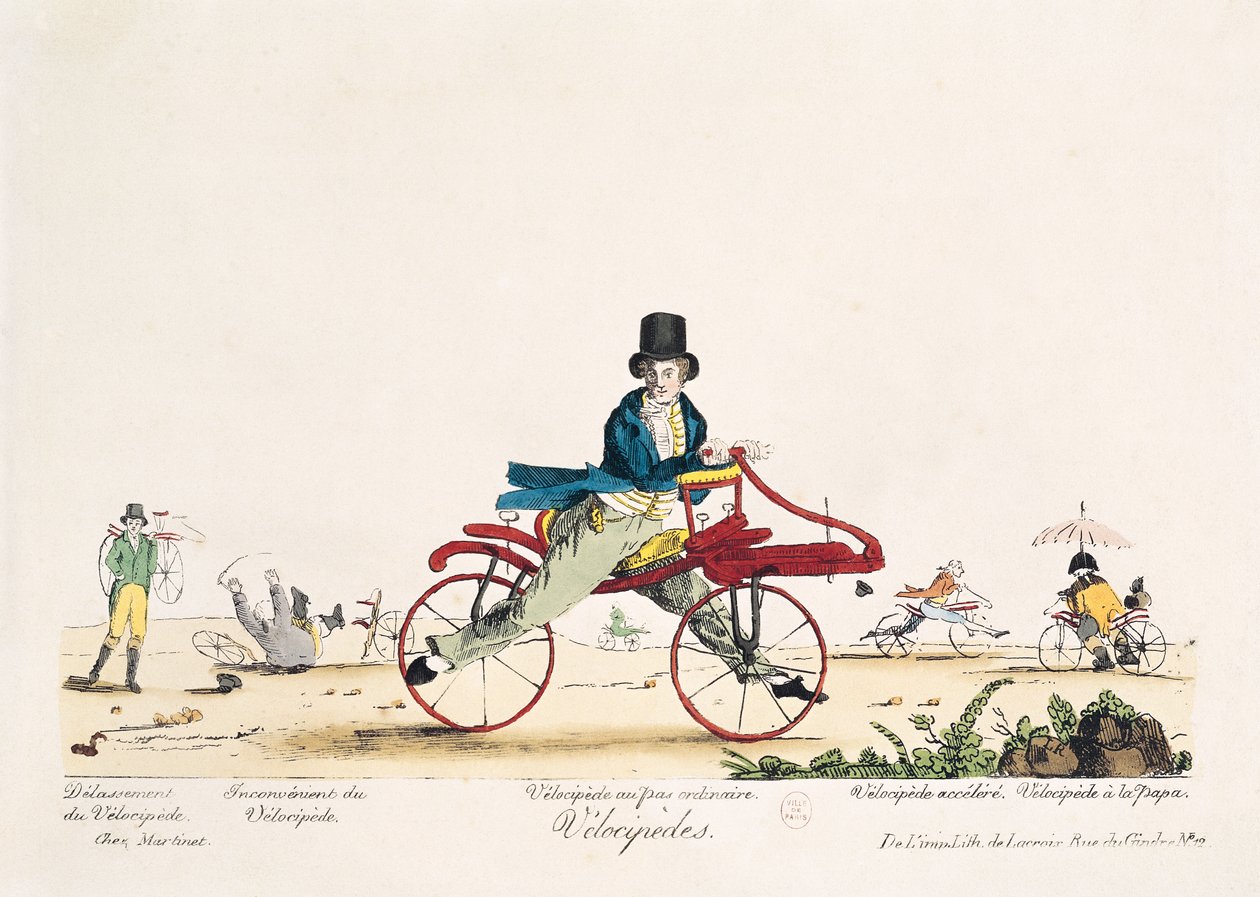 Velocipedes  by French School
