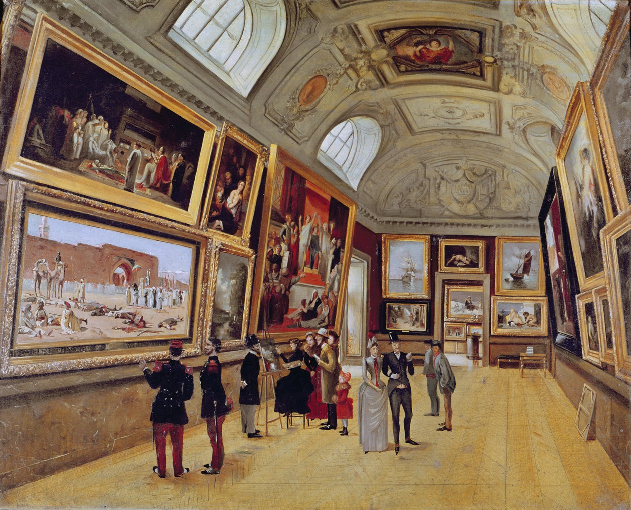 View of a Room in the Musee du Luxembourg in Paris in 1883-85  by French School