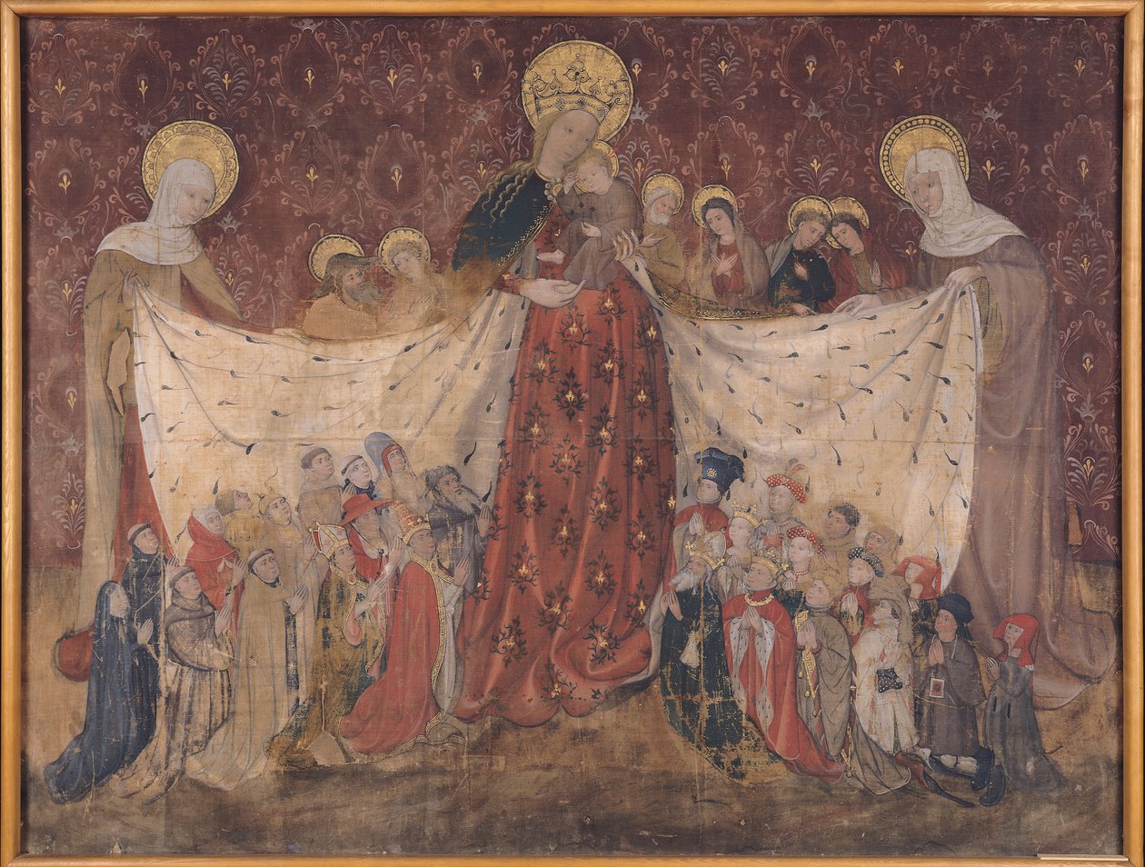 Virgin Protector, c.1417 (panelde tempera) by French School