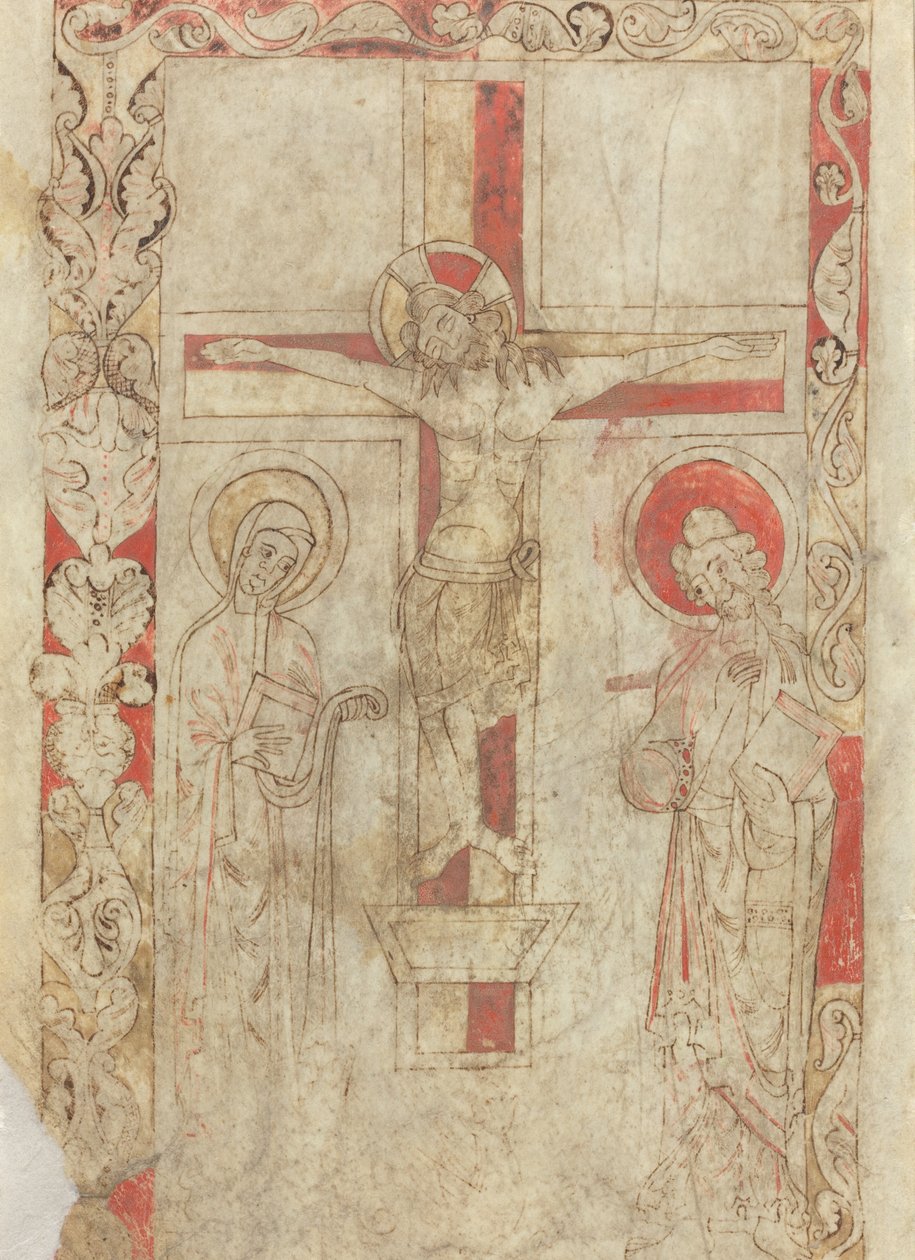 Çarmıha Gerilme [verso] by French 12th Century