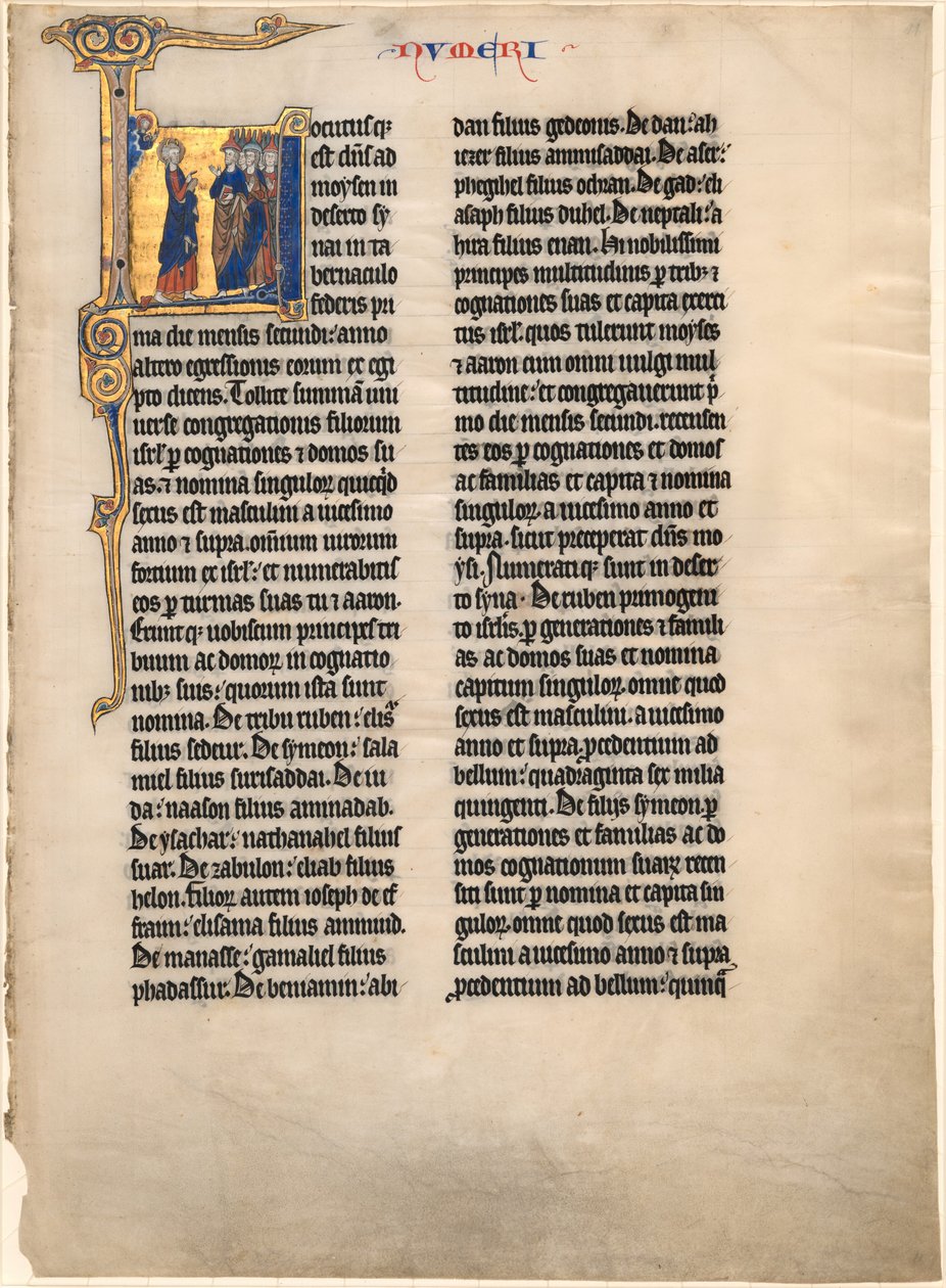 Musa İsrailoğullarını Sayıyor by French 13th Century