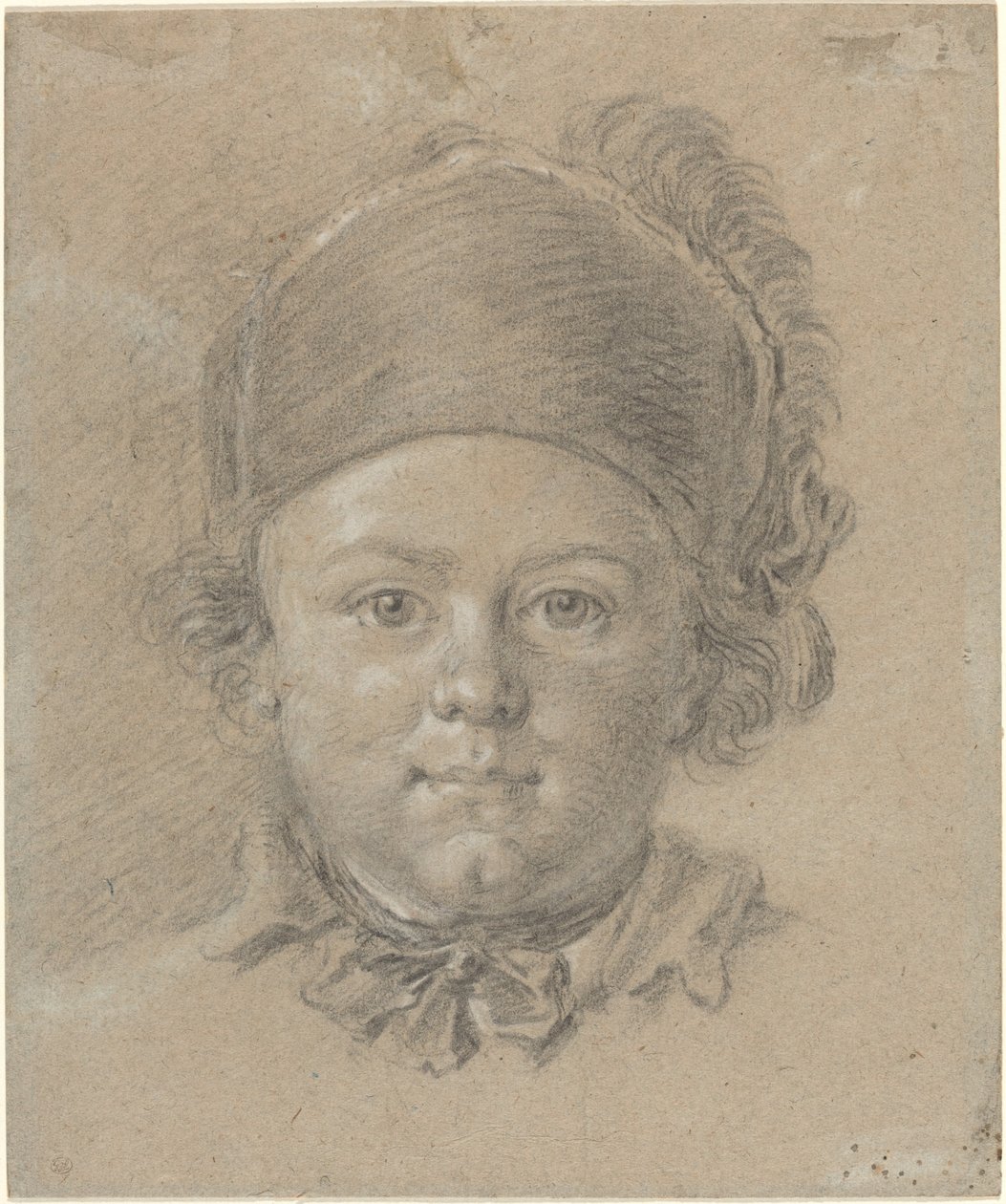 Asker Şapkası Giyen Bir Çocuk by French 18th Century