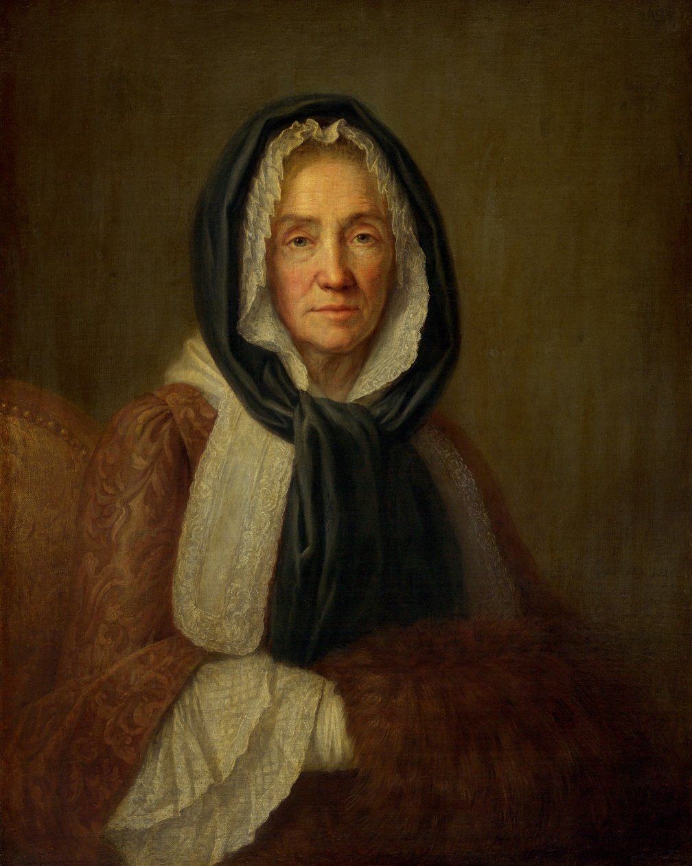 manşonlu yaşlı kadın by French 18th Century