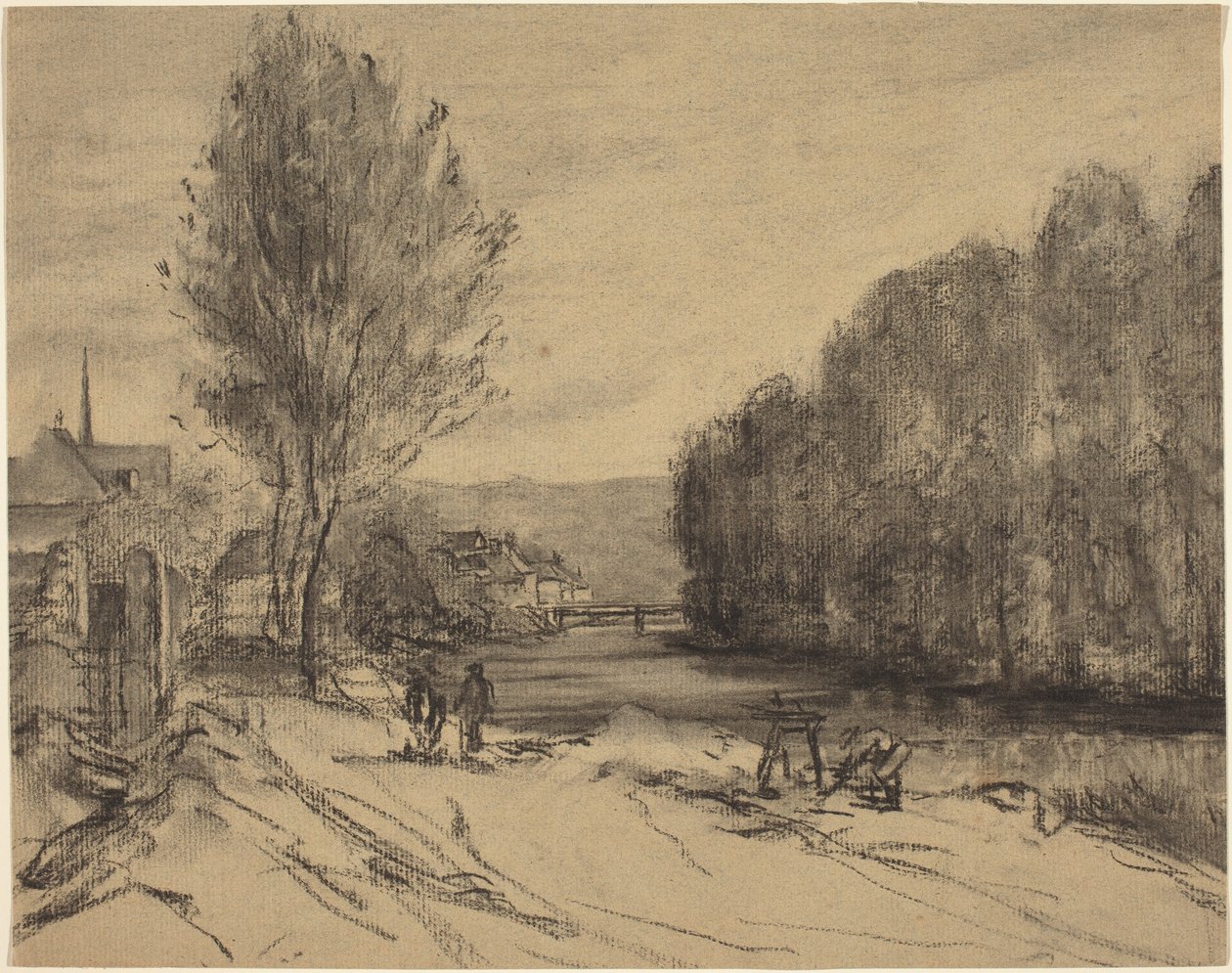 Nehirli Bir Manzara by French 19th Century