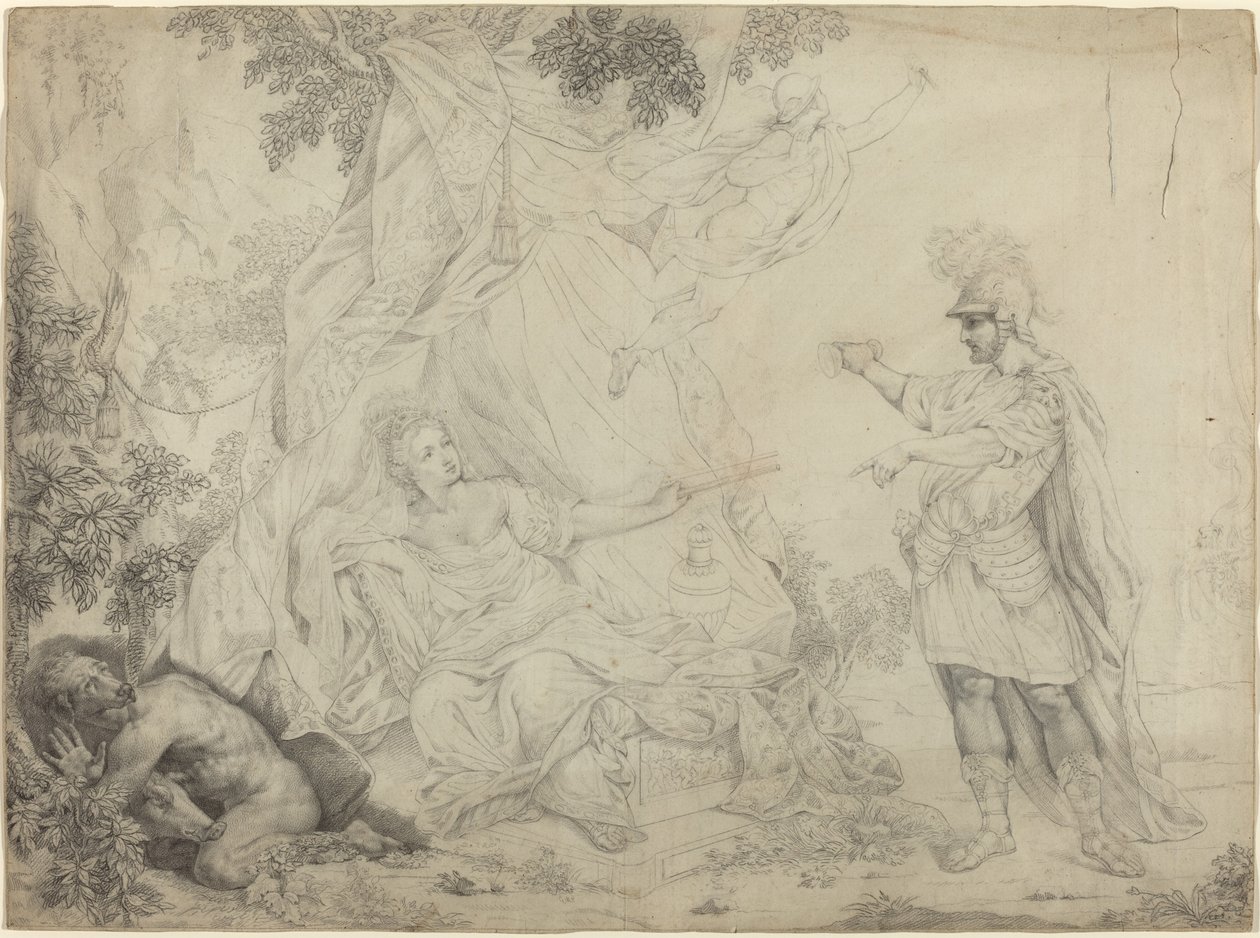 Circe ve Ulysses by French 19th Century
