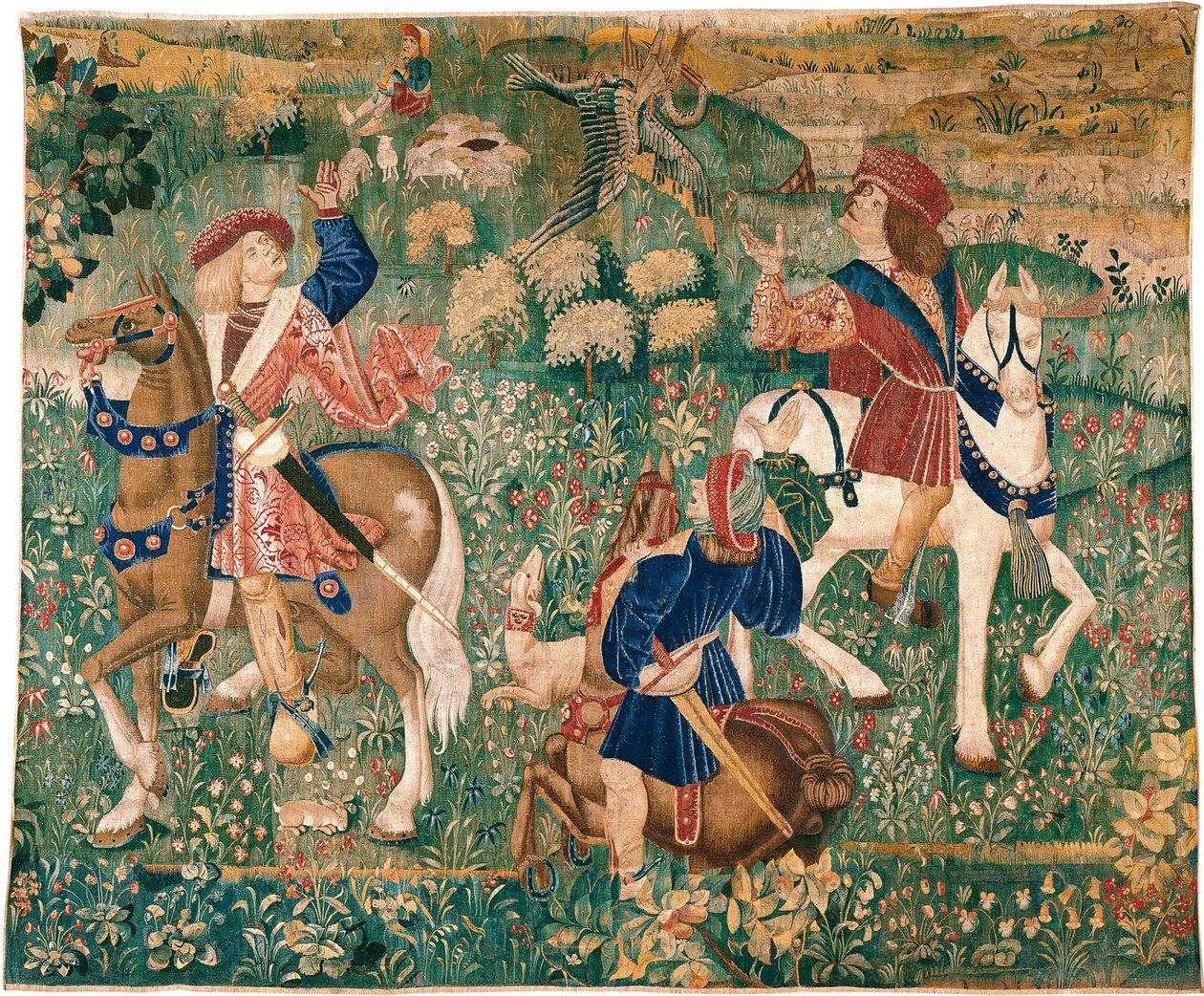 Falconry Sahnesi, c. 1500 by French Master