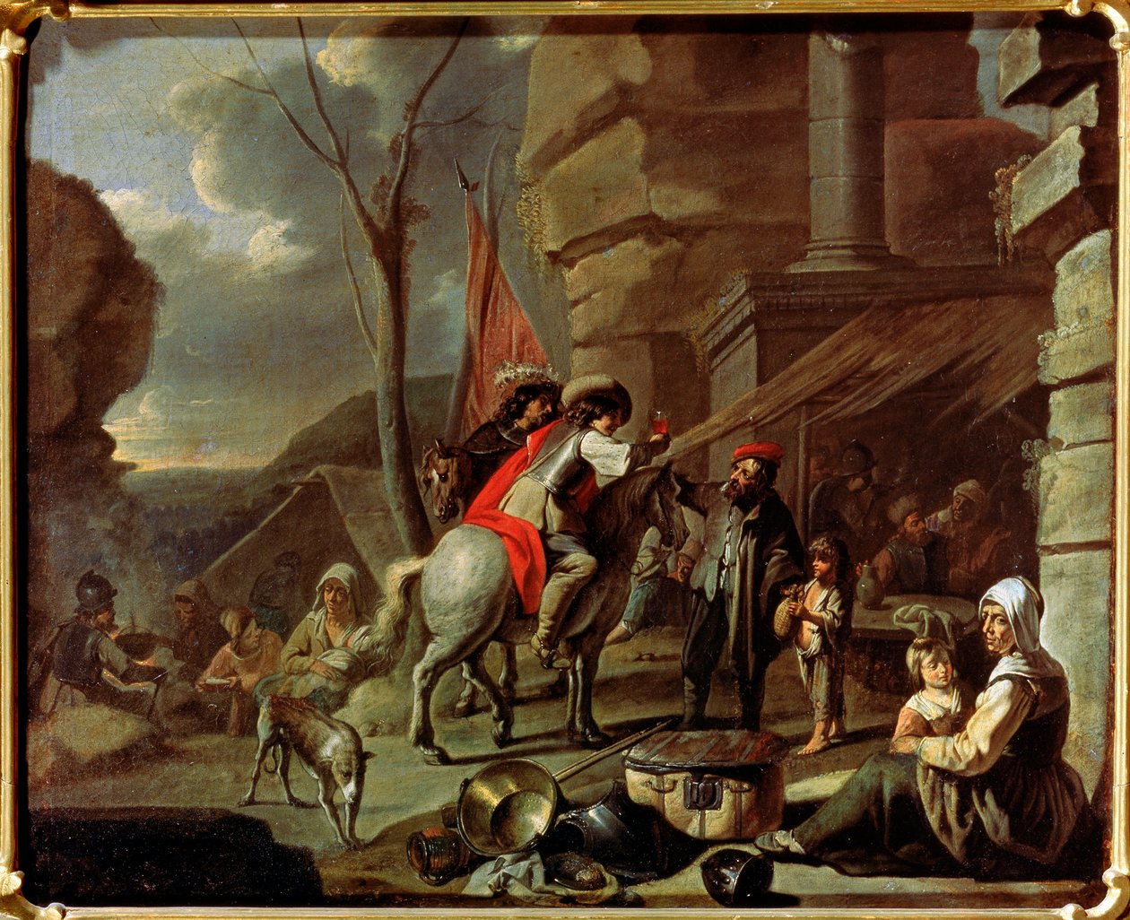 Bir meyhanede atlılar, 17. yüzyılın ikinci yarısı. by French Master