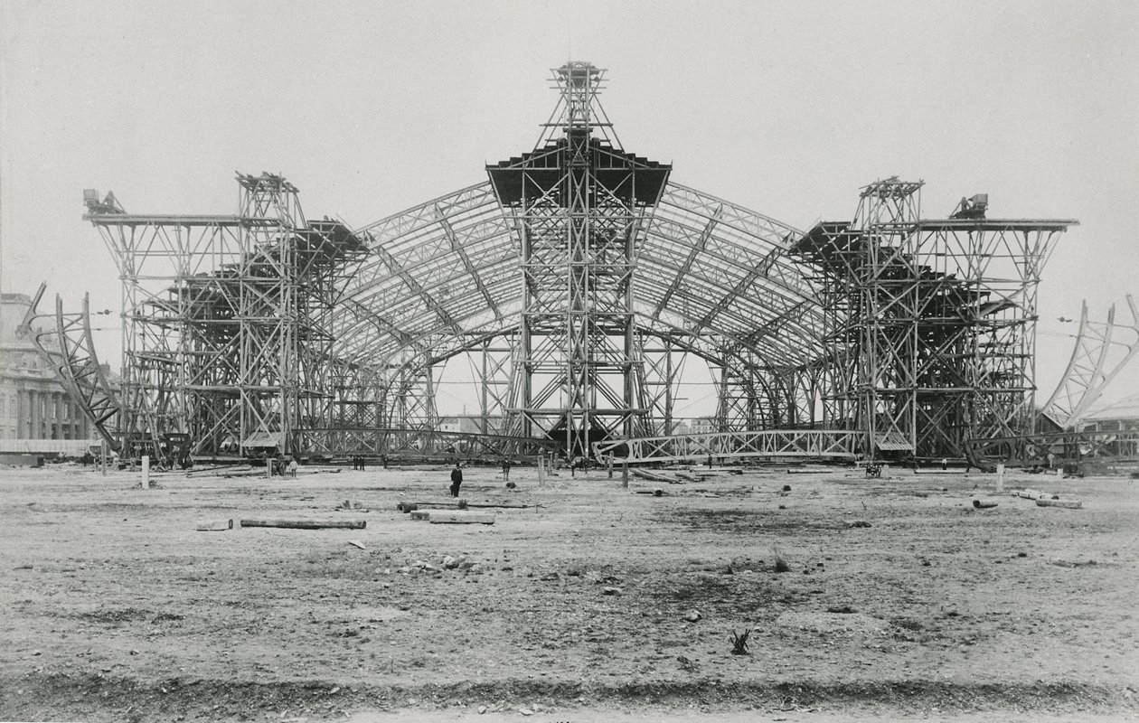 1889 Sergi Universelle için Galerie des Machines İnşaatı by French Photographer