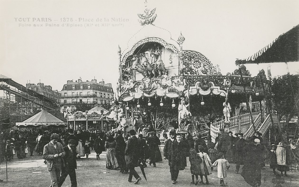 Taht Fuarı, Place de la Nation, Paris, c.1905 by French Photographer