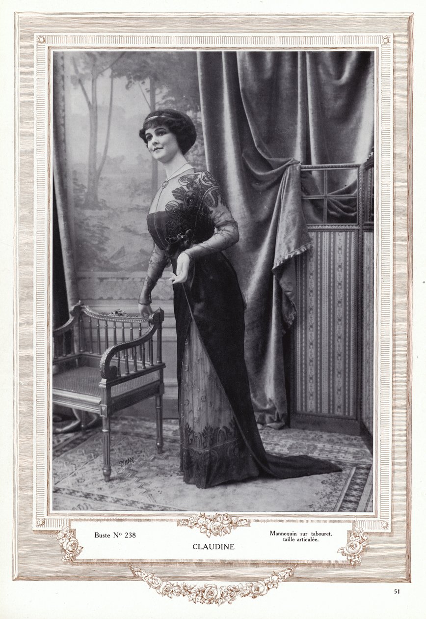 Pierre Imans tarafından yaratılan manken (b/w fotoğraf) by French Photographer