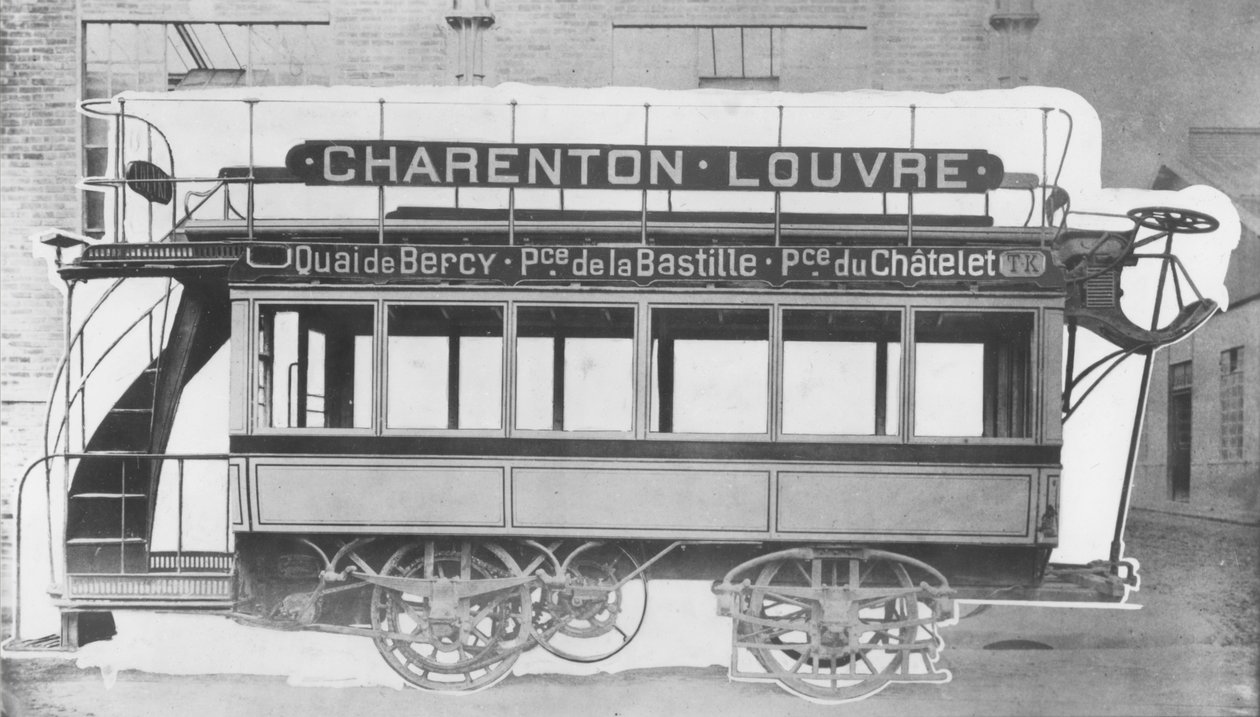 NJ Raffards elektrikli tramvay, 1881 by French Photographer