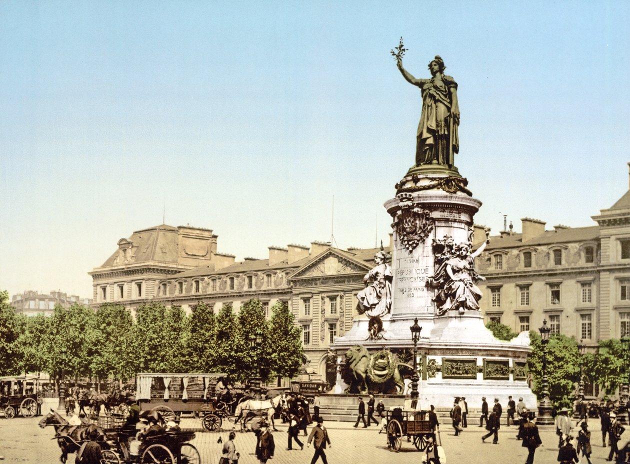 Place de la Republique, Paris, pub. 1900 by French Photographer