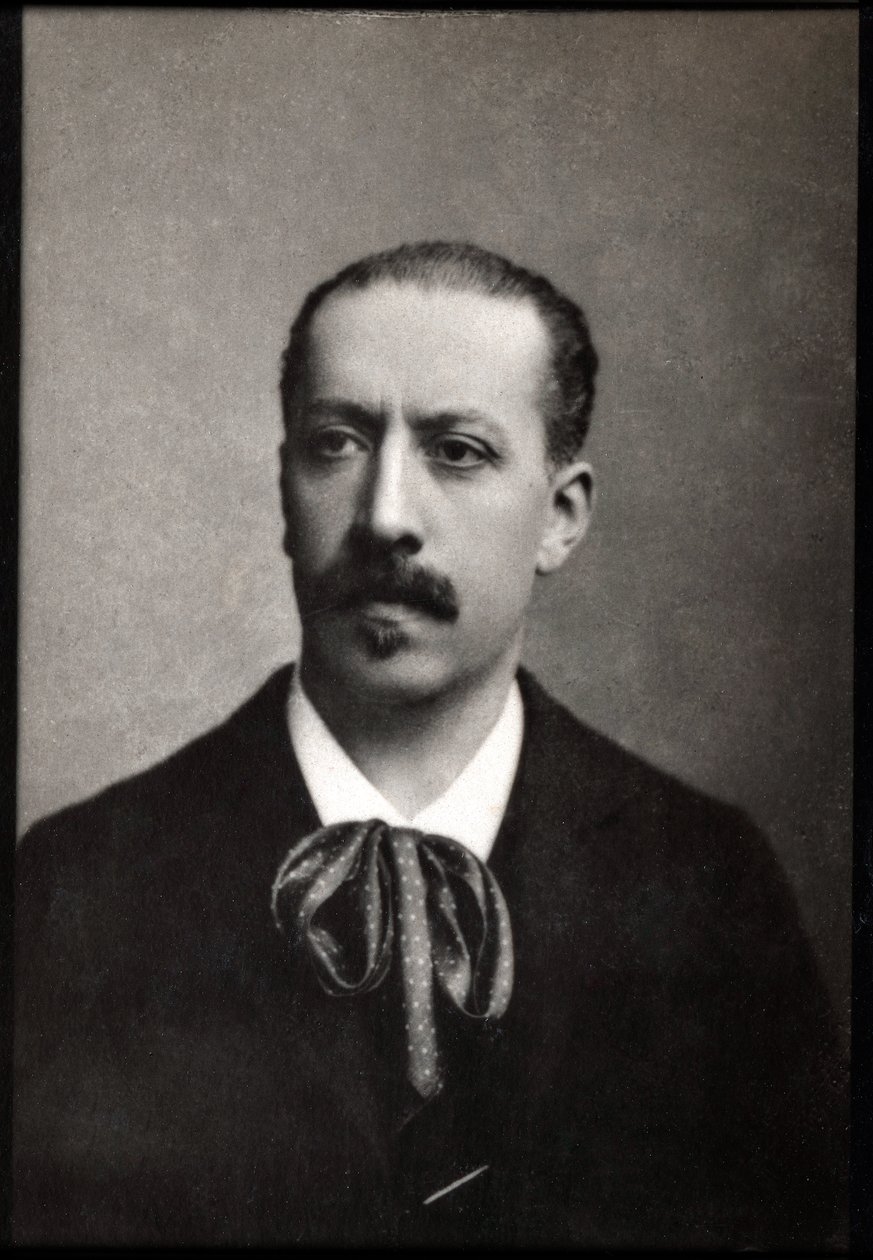 Charles Marie Jean Albert Widor (1844-1937), Fransız org sanatçısı, besteci ve öğretmenin portresi. by French Photographer