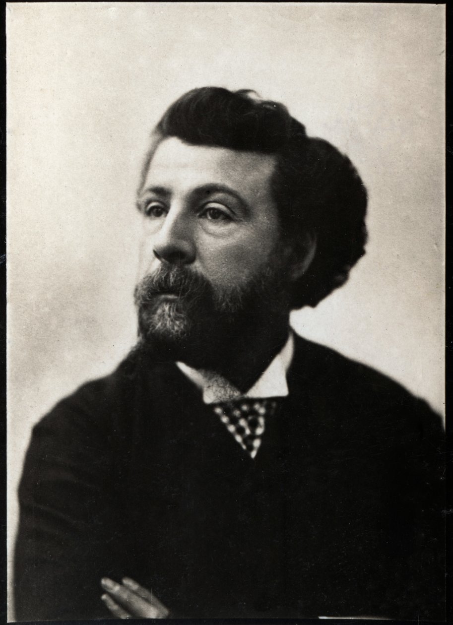 Edouard Pailleron (1834-1899), Fransız şair ve oyun yazarı portresi. by French Photographer