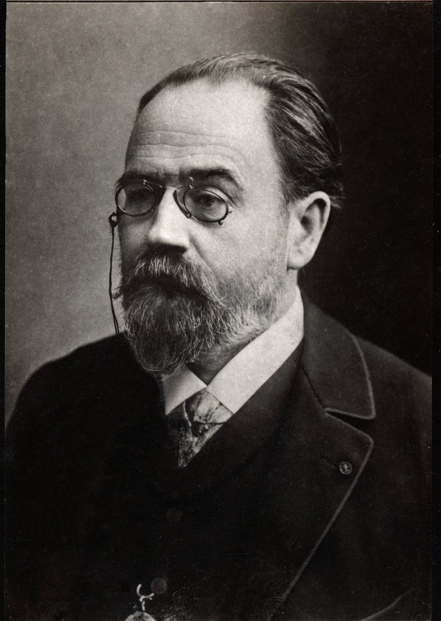 Emile Zola'nın (1840-1902) portresi Fransız yazar. by French Photographer