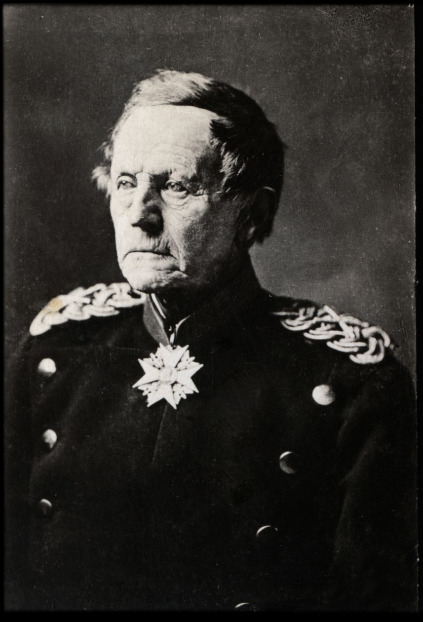 Helmuth Karl Bernhard von Moltke the Elder (1800-1891), Alman Mareşal portresi. by French Photographer