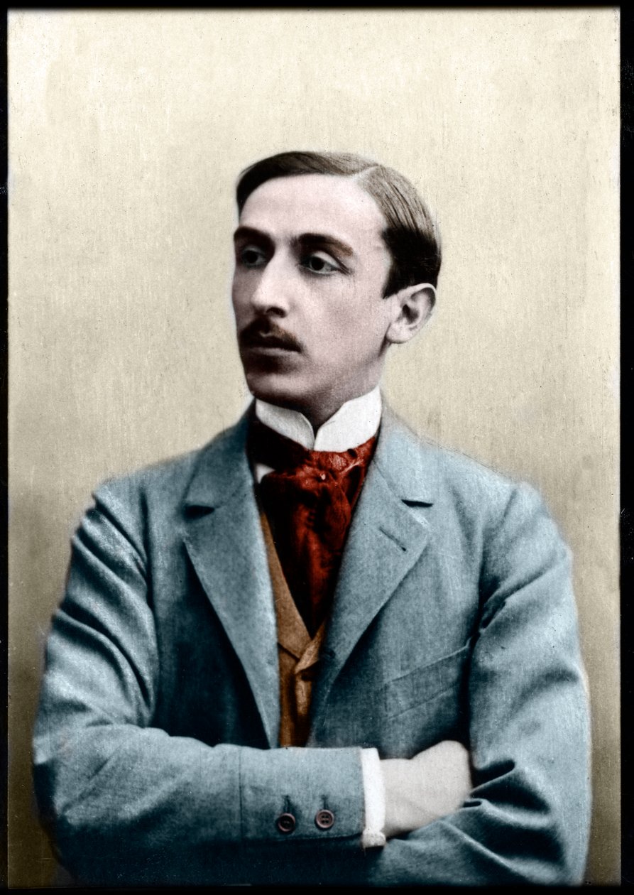 Maurice Barres (1862-1923), Fransız romancı, gazeteci ve sosyalist politikacının portresi. by French Photographer