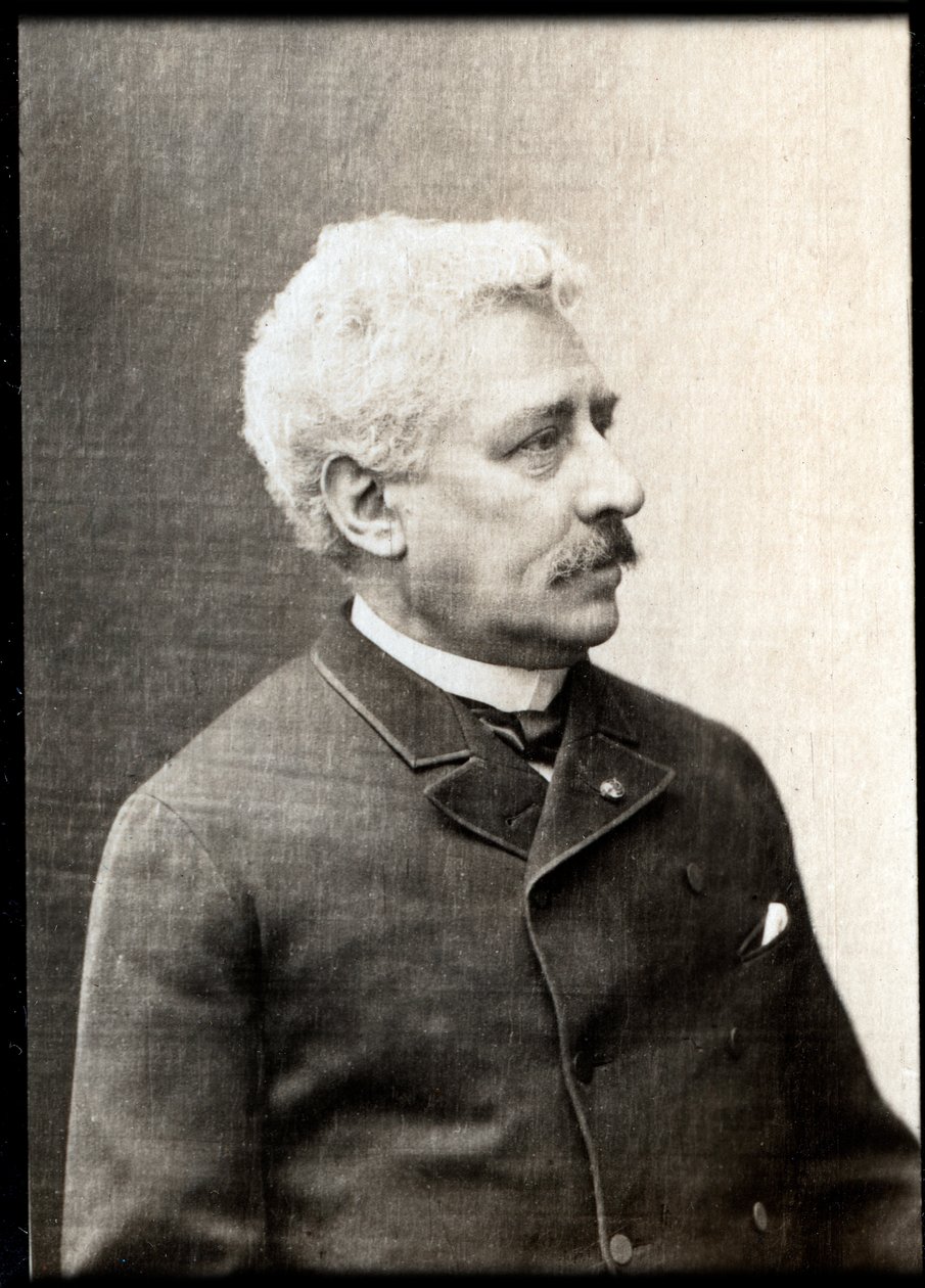 Olivier Metra (1830-1889), Fransız orkestra şefi ve bestecinin portresi. by French Photographer