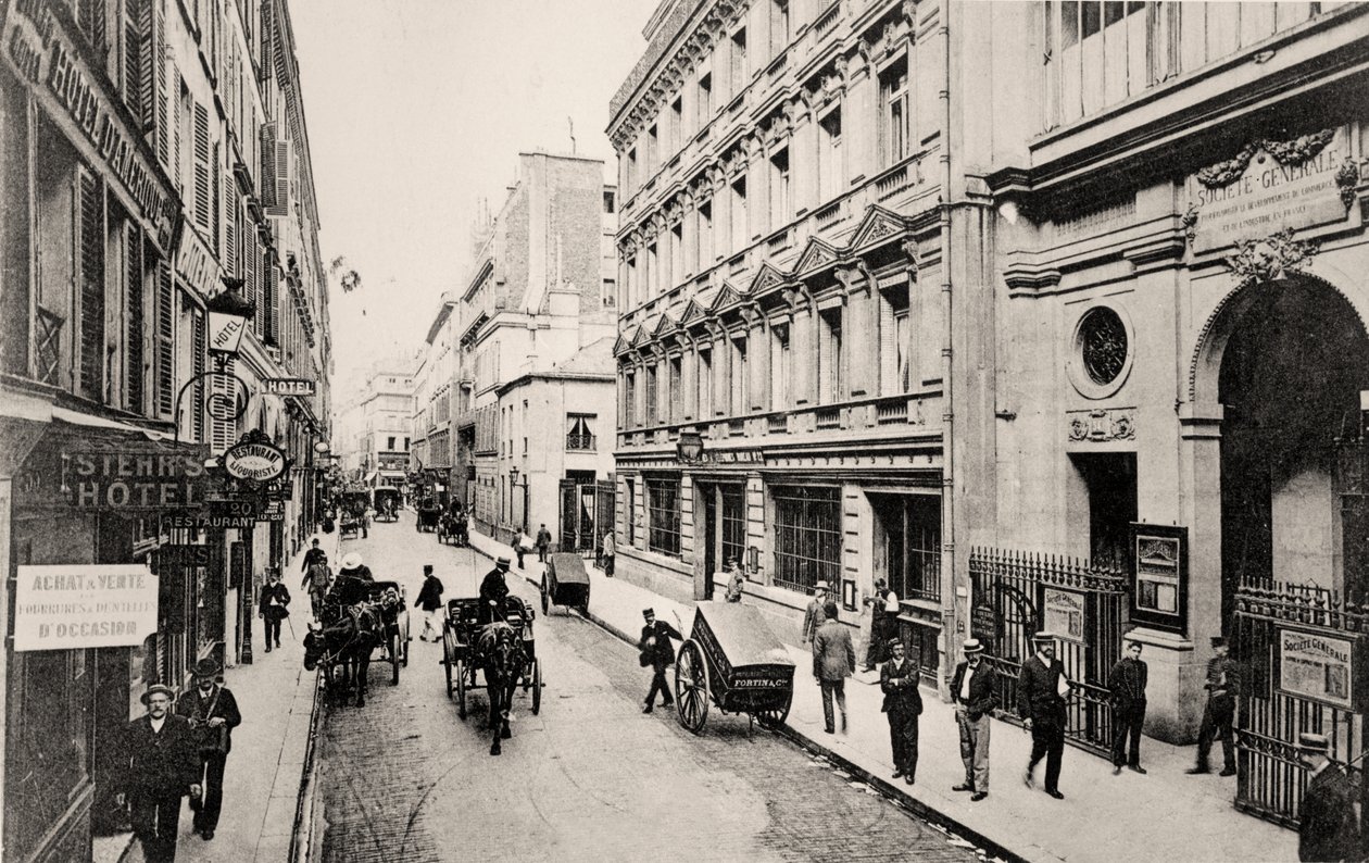Rue de Provence, Paris (s / b fotoğraf) by French Photographer