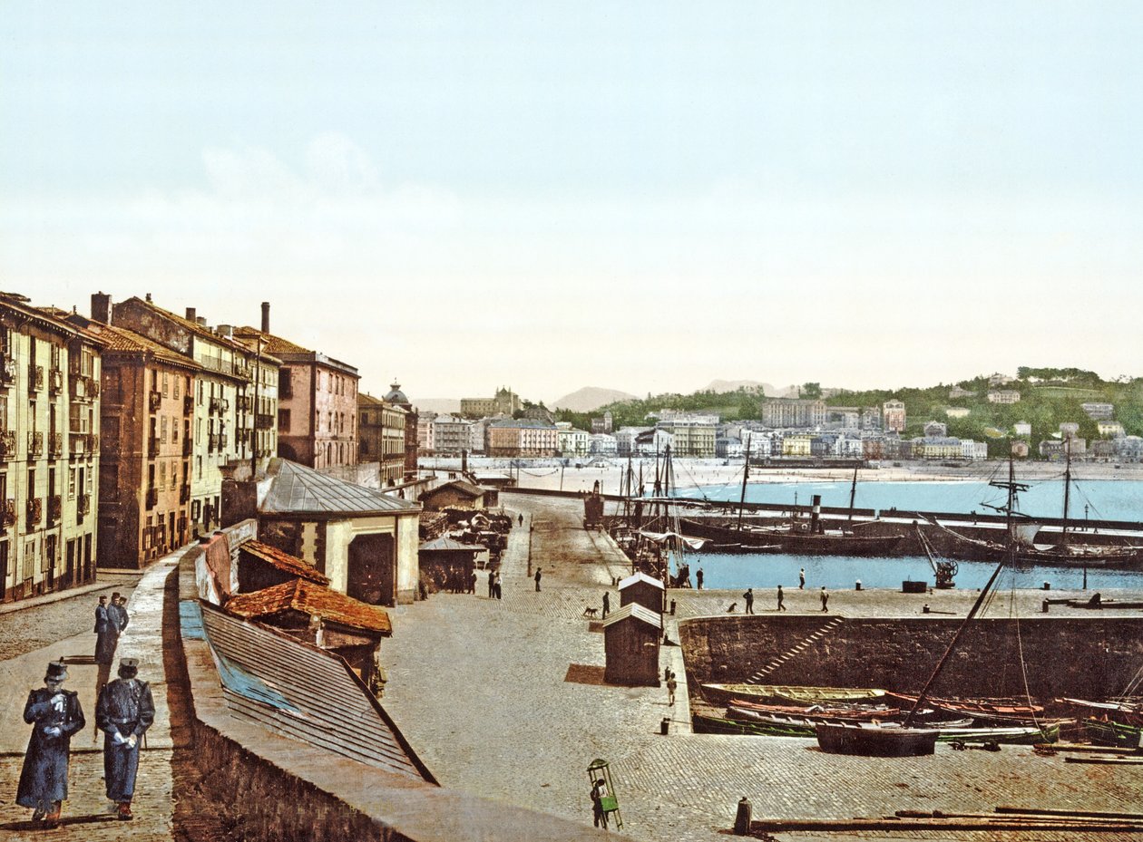 San Sebastián Limanı, İspanya, 1890-1900 by French Photographer
