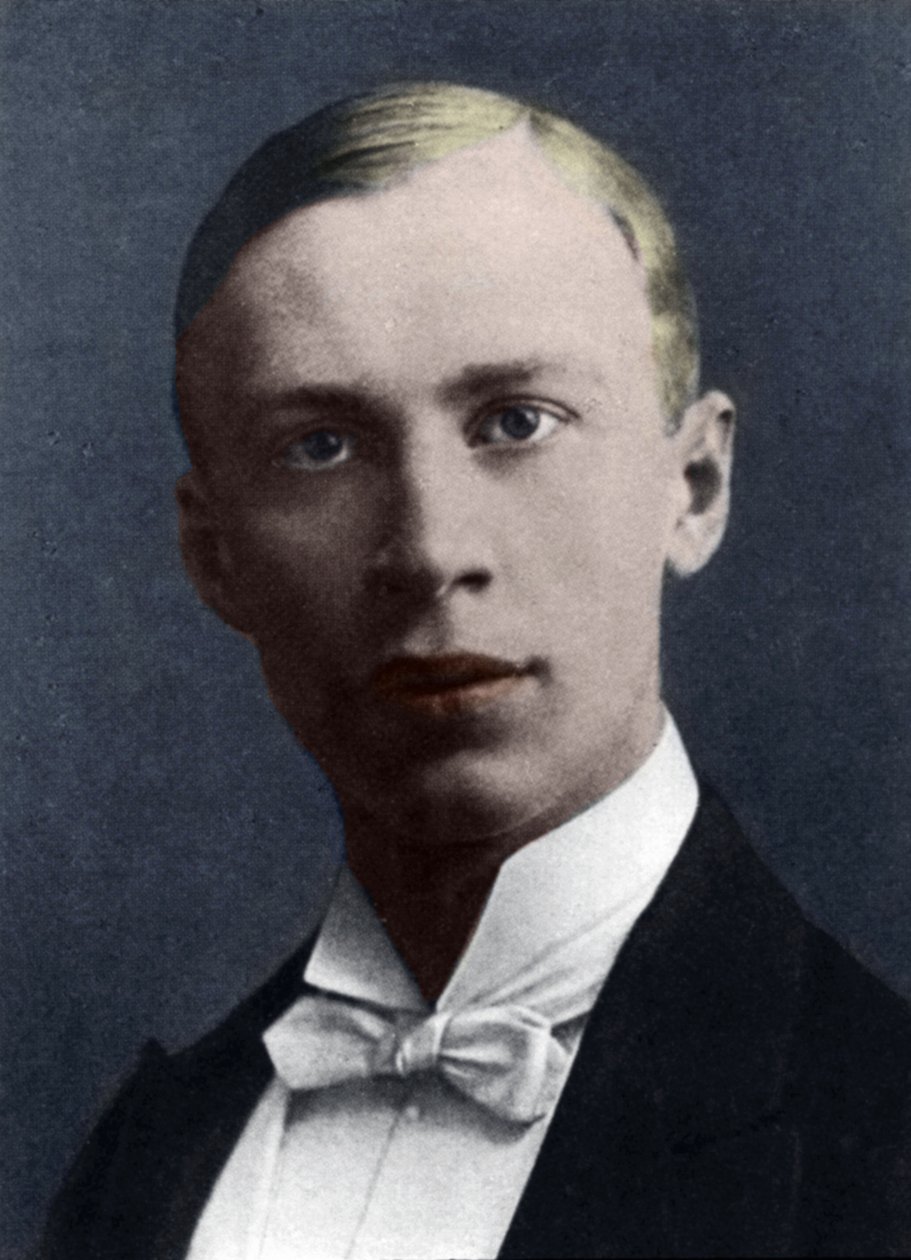 Serge Prokofiev (el boyaması fotoğraf) by French Photographer