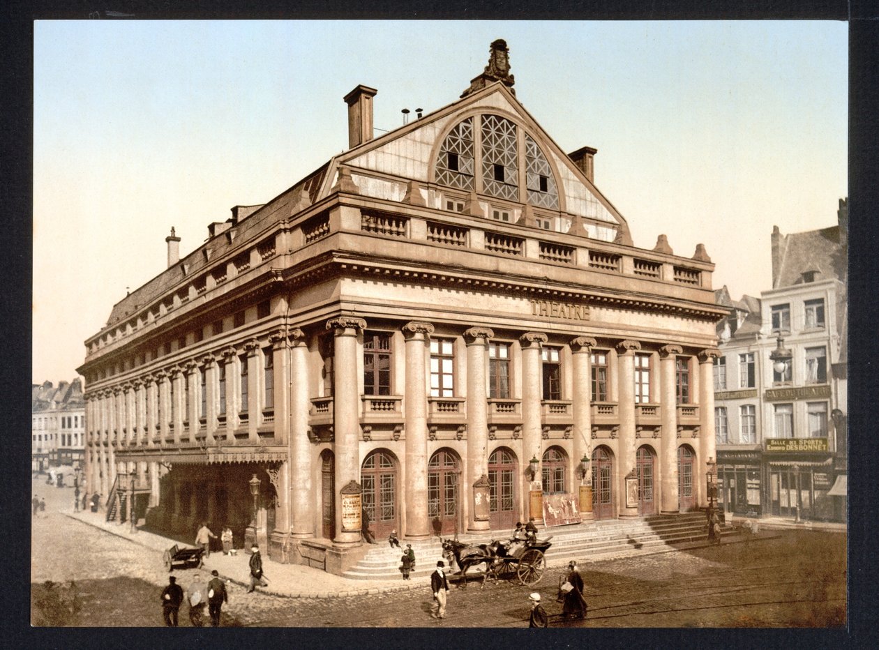 Tiyatro, Lille, Fransa, 1895 dolaylarında yayınlandı by French Photographer