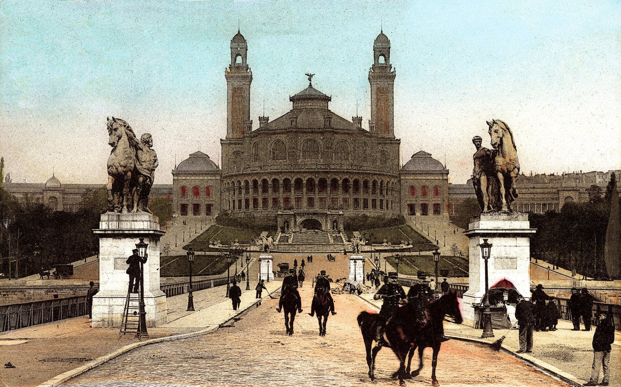 1878 Paris Dünya Fuarı için inşa edilen Trocadero sarayı, c. 1906 (fotoğraf) by French Photographer