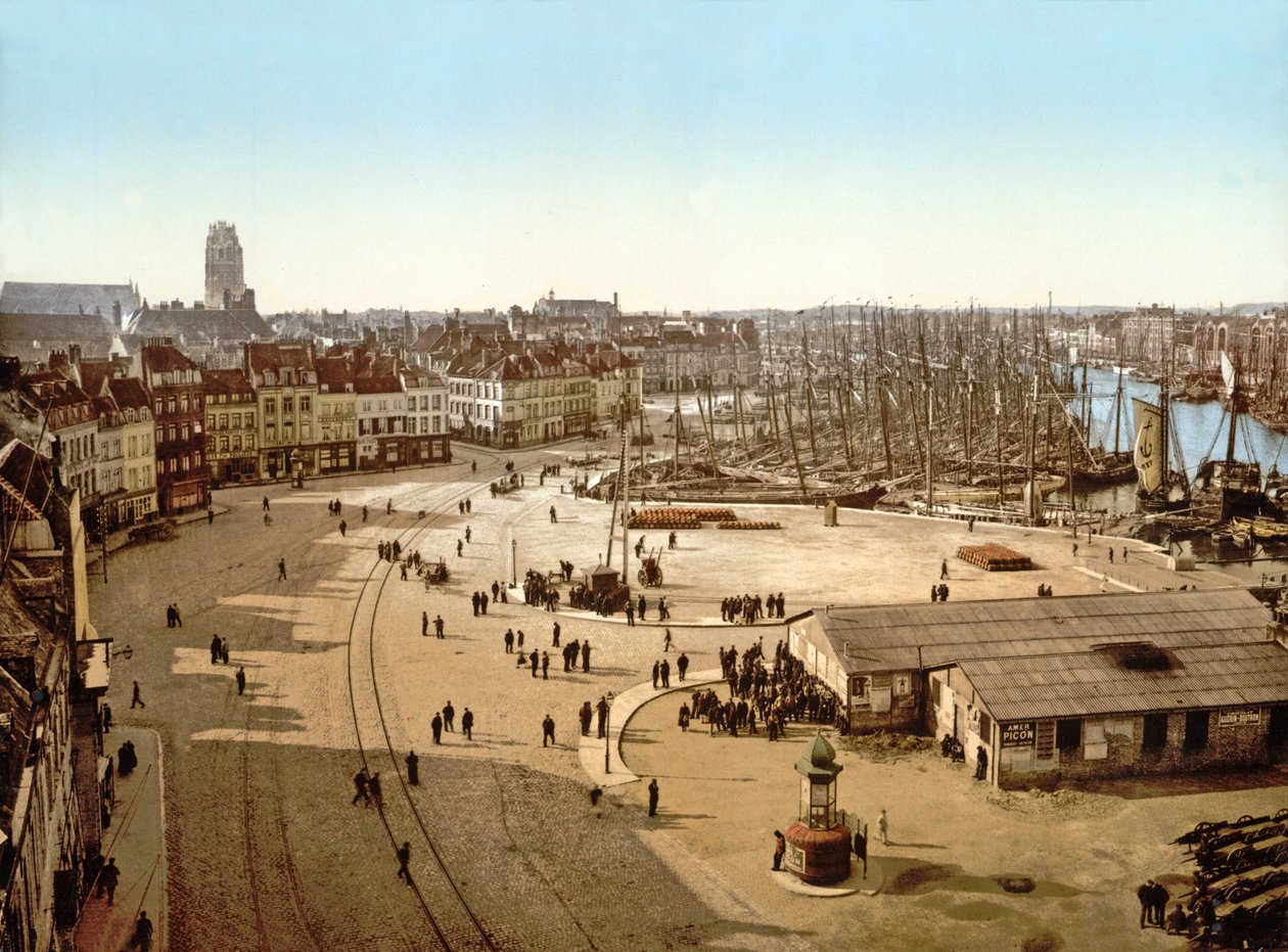 Dunkirk Limanı Görünümü, 1890-1900 by French Photographer