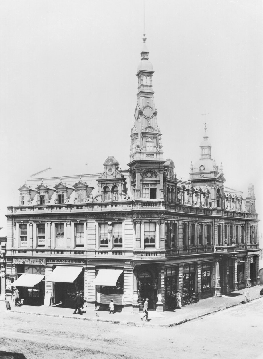 Johannesburg manzarası, c.1900 (bw fotoğraf) by French Photographer