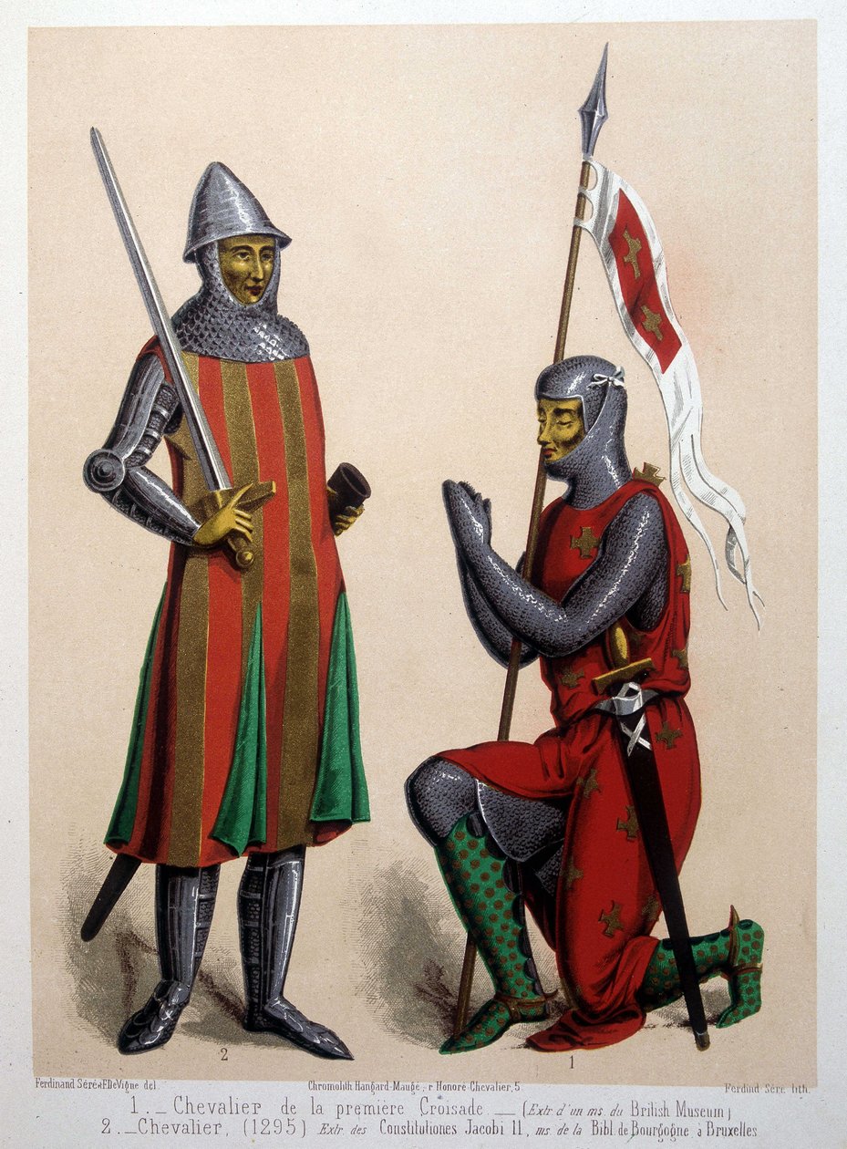 1. Birinci Haçlı Seferi Şövalyesi (1096); 2. Şövalye (1295) by French School