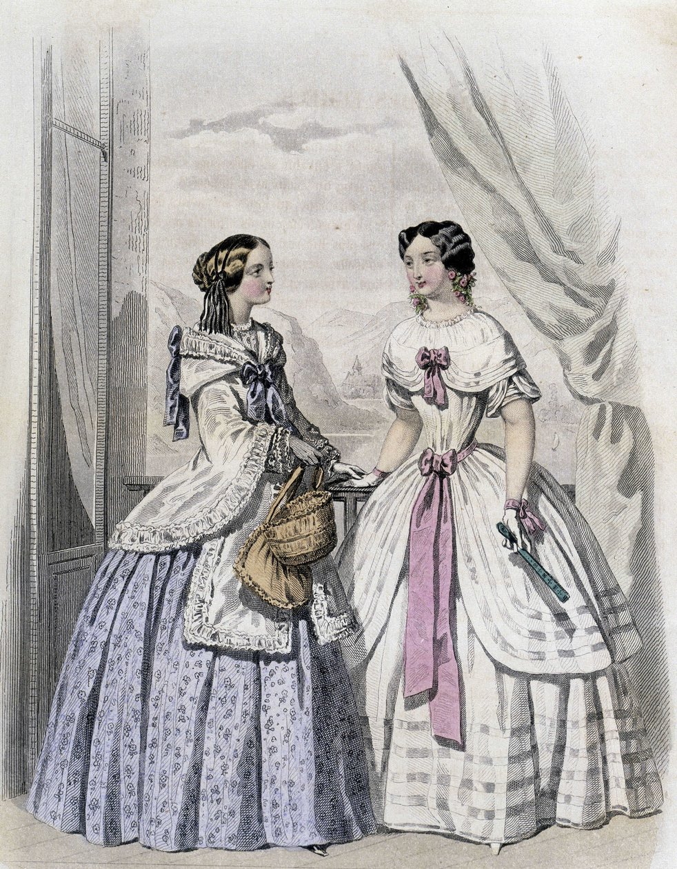 2 moda kadın - “” Journal des Demoiselles” 1852